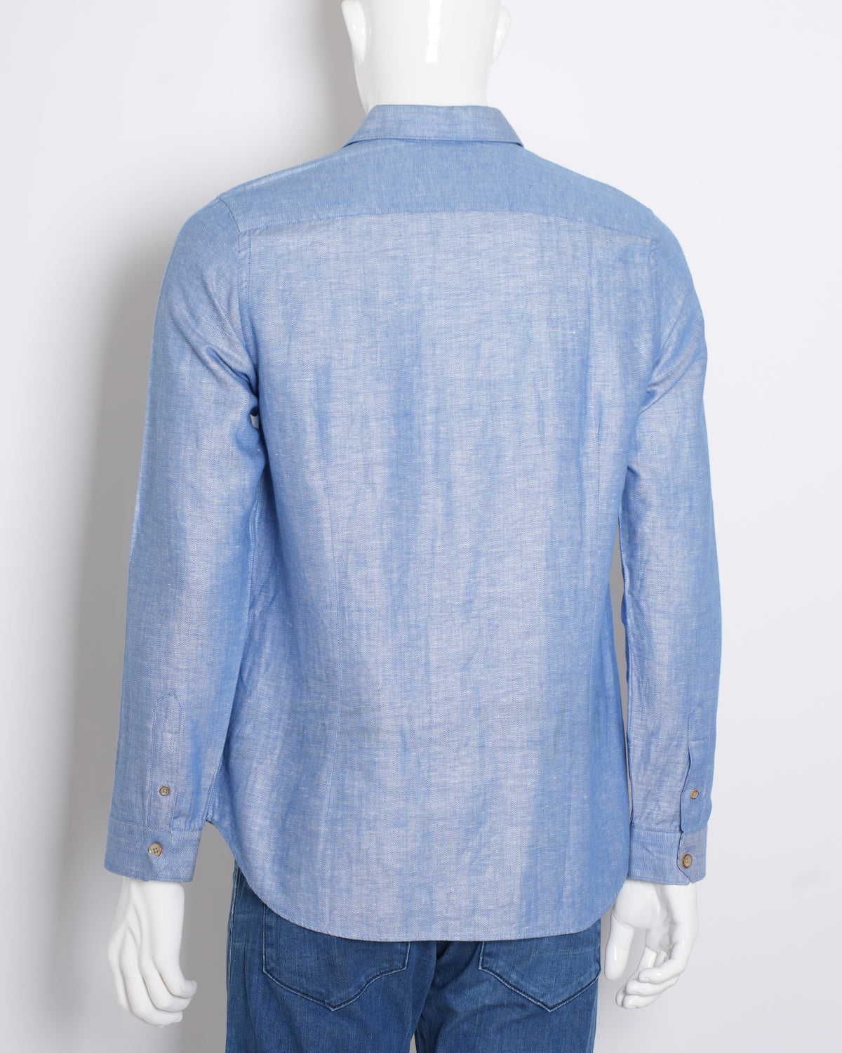 Ted Baker Men's Button Down Full Sleeve Shirt In Blue