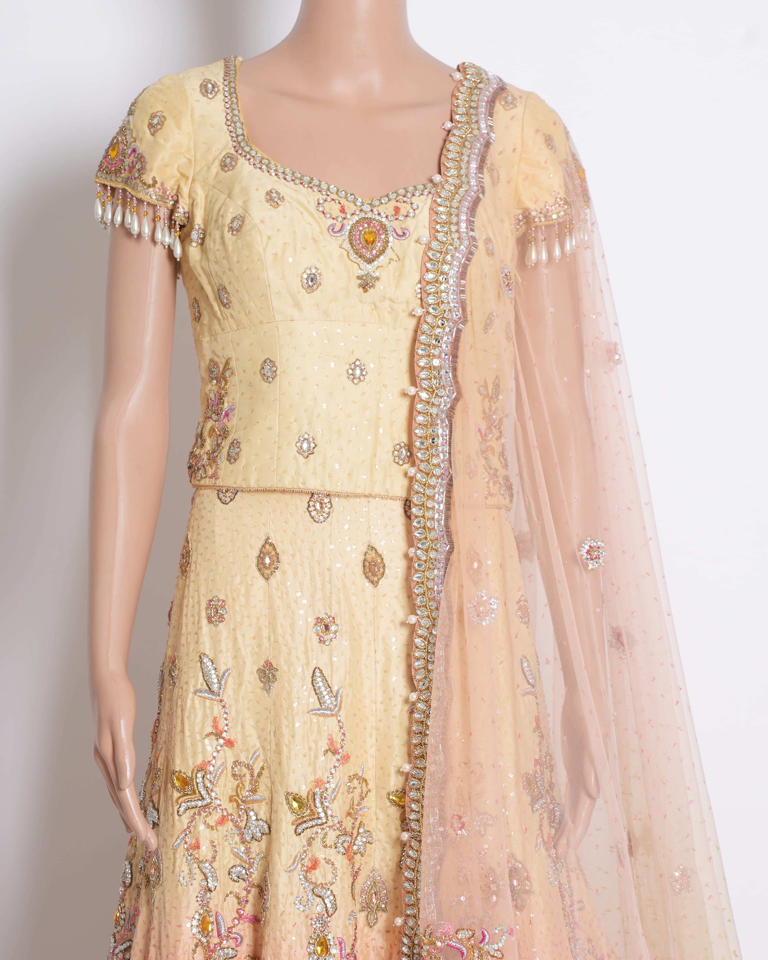 Tarun Tahiliani Sunset Ombre Embroidered Lehenga