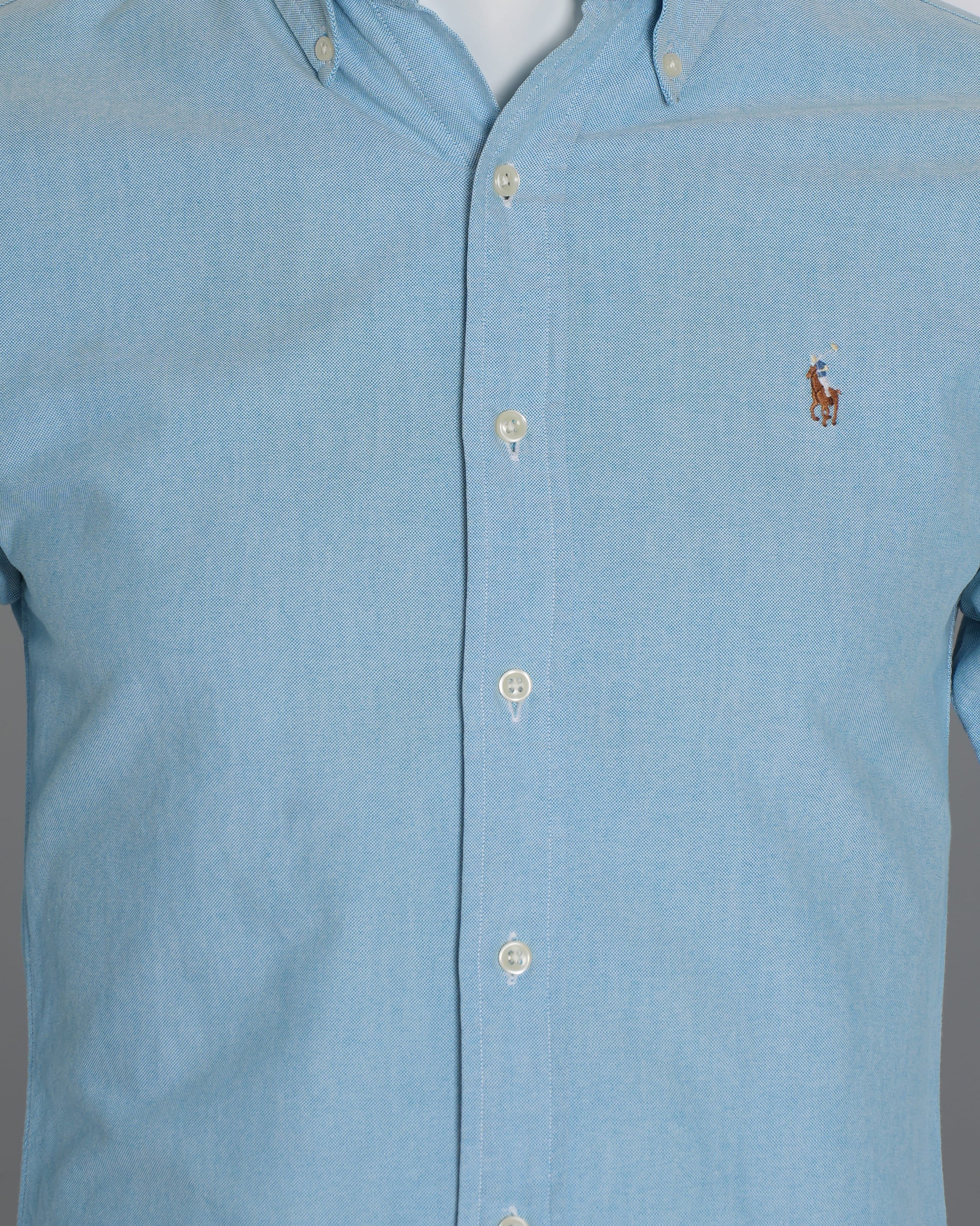 Ralph Lauren Button Down Men's Shirt In Sky Blue