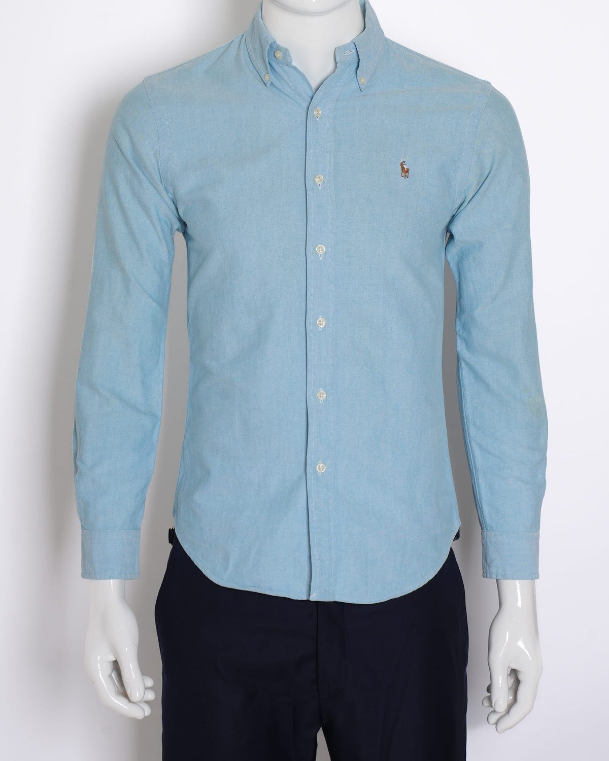 Ralph Lauren Button Down Men's Shirt In Sky Blue