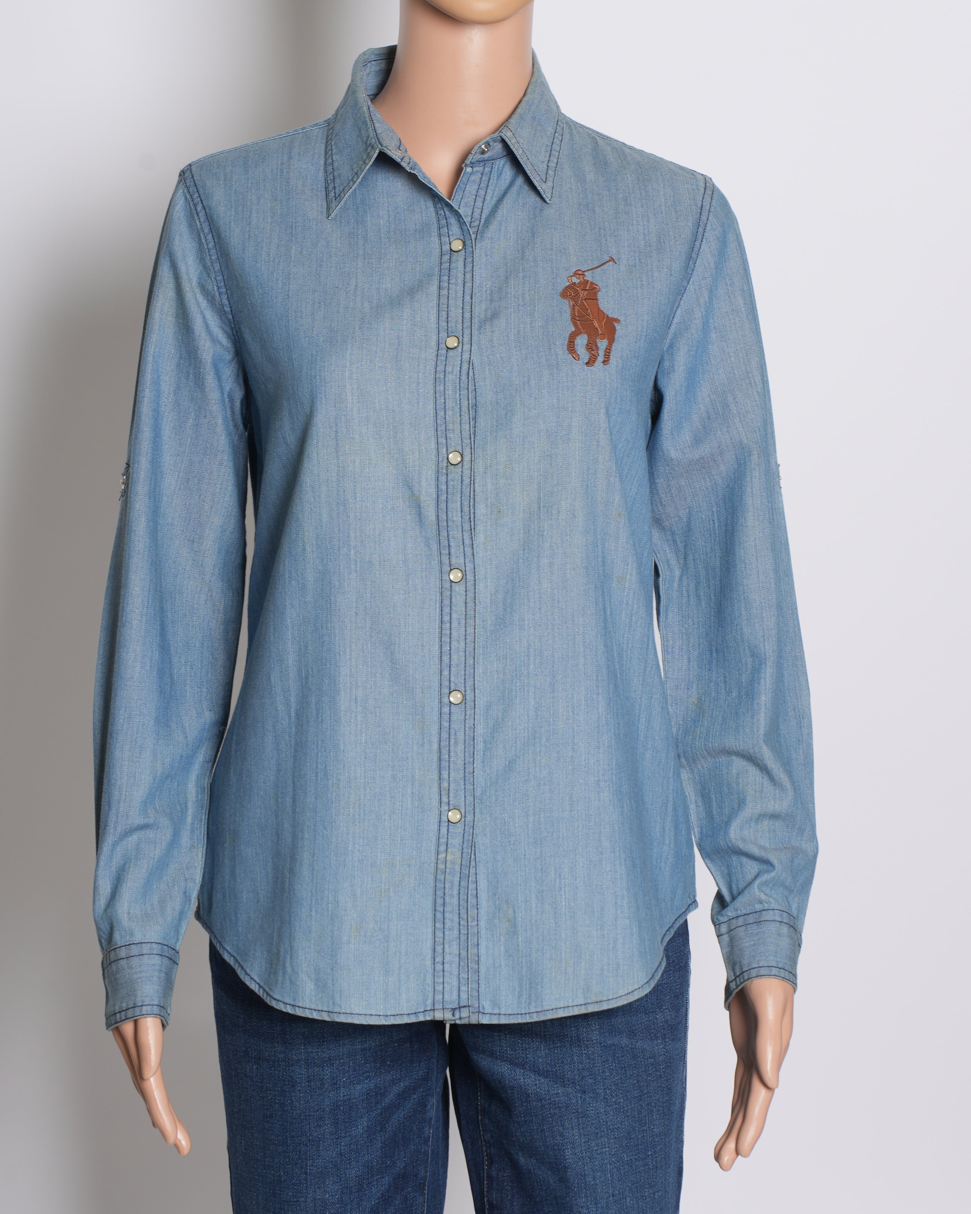 Ralph Lauren Womens Denim Polo Shirt