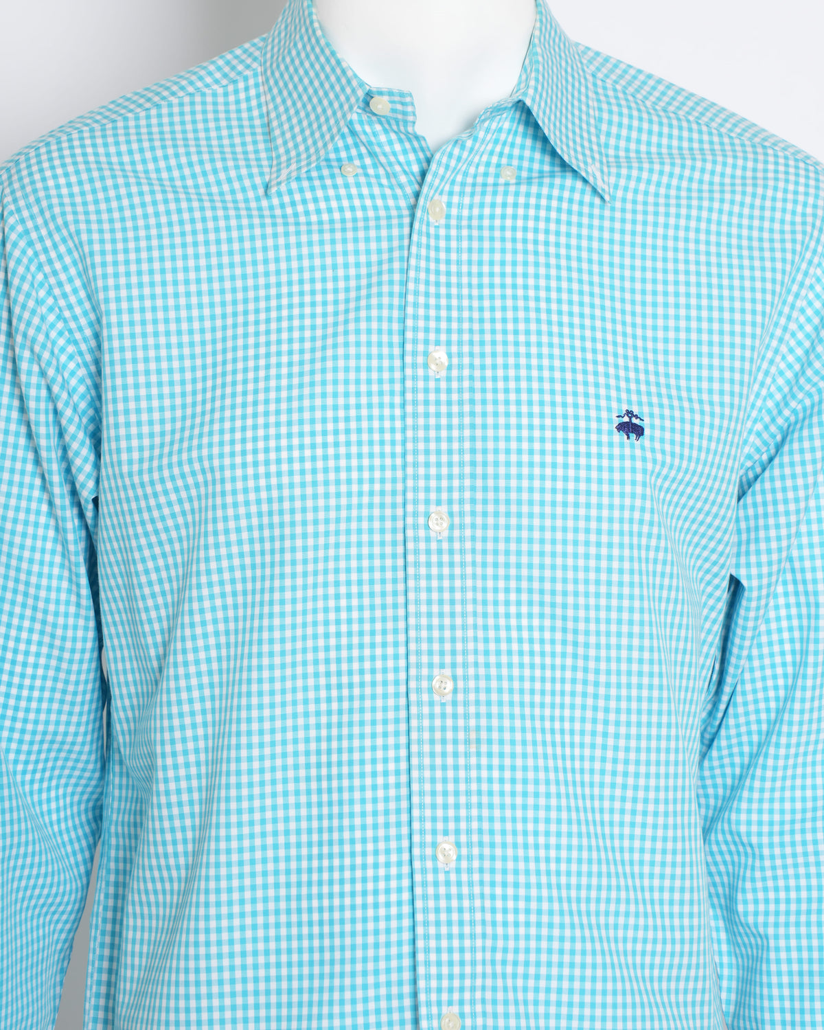 Brooks & Brothers Men's Button Down Full Sleeve Shirt In Blue Checkered