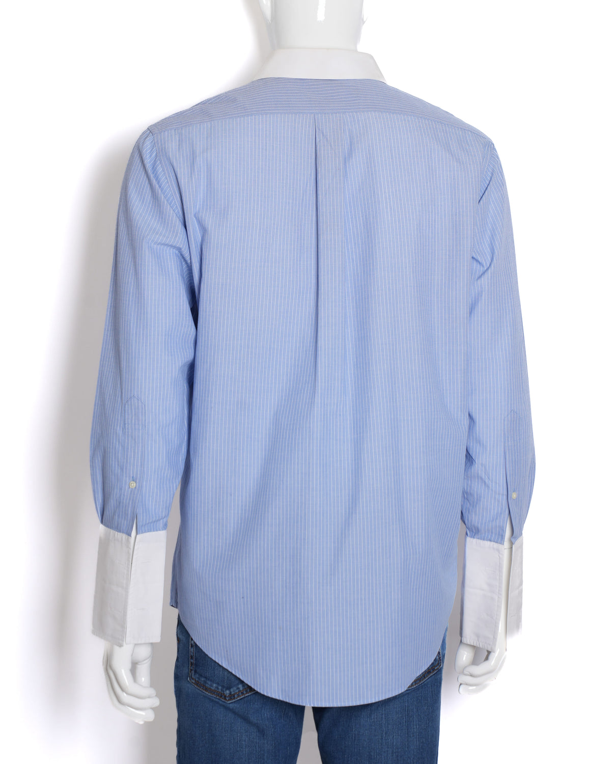 Brooks Brothers Button-Down Striped Shirt in Blue with White Collar &