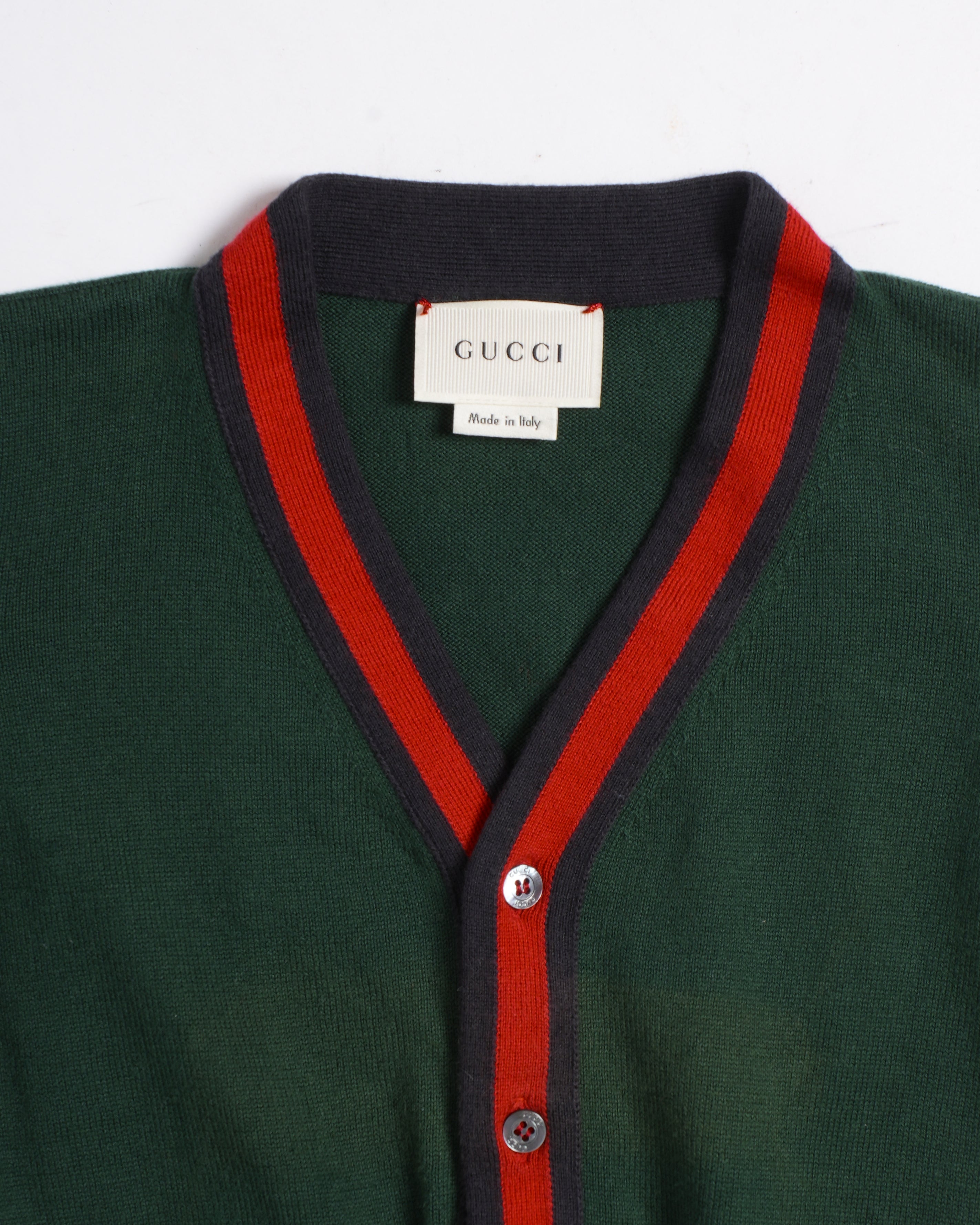 Gucci green & red kids cardigan