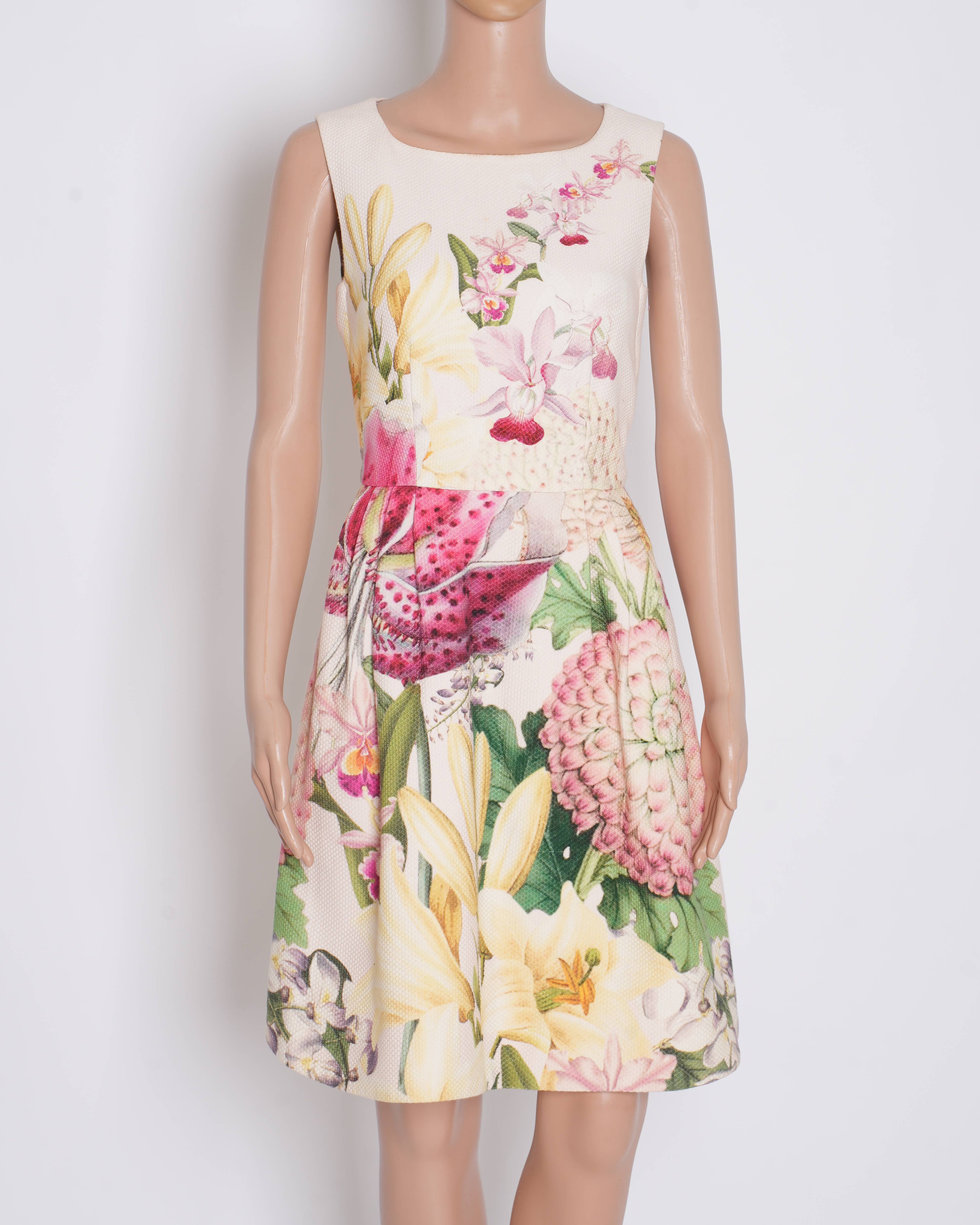Ted Baker floral print white dress