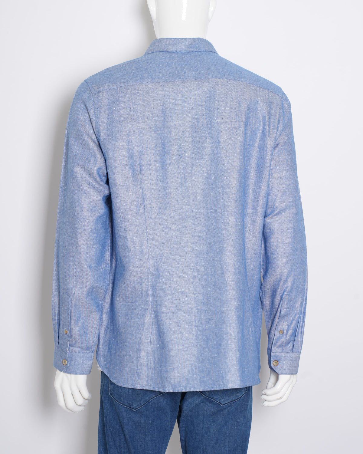 New Ted Baker Men's Button Down Full Sleeve Shirt In Blue