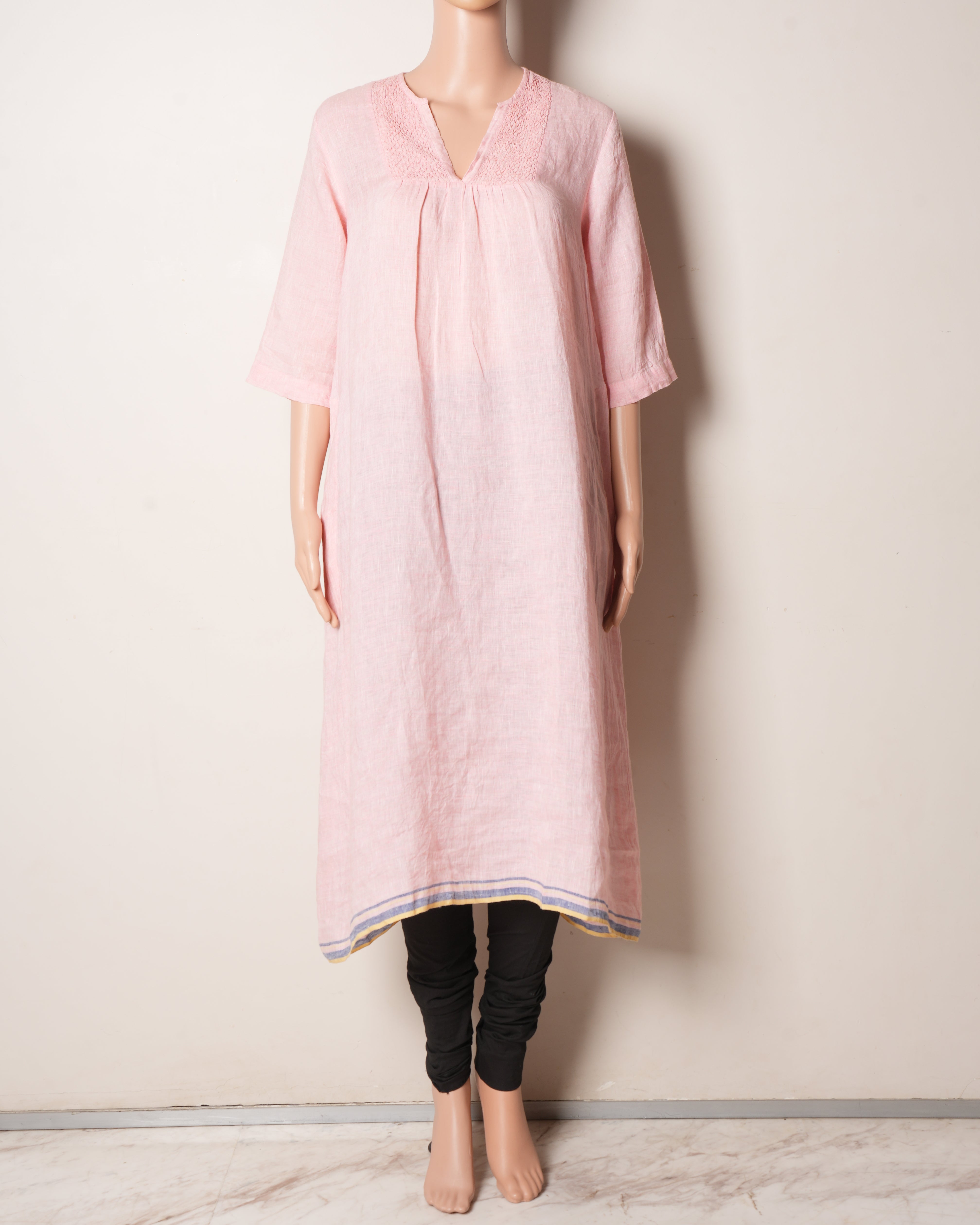 Eka Linen Baby Pink Kurta