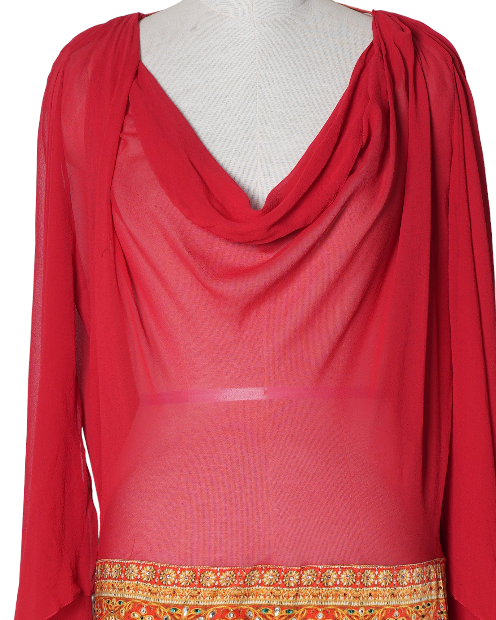 Tarun Tahiliani Cowl Neck Top