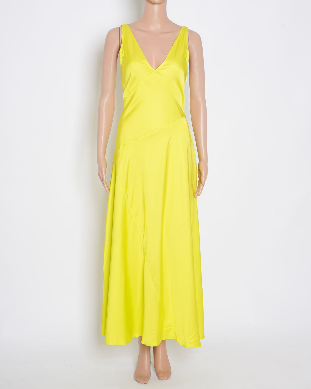Ralph Lauren "V" Neck Neon Ankle Length Dress