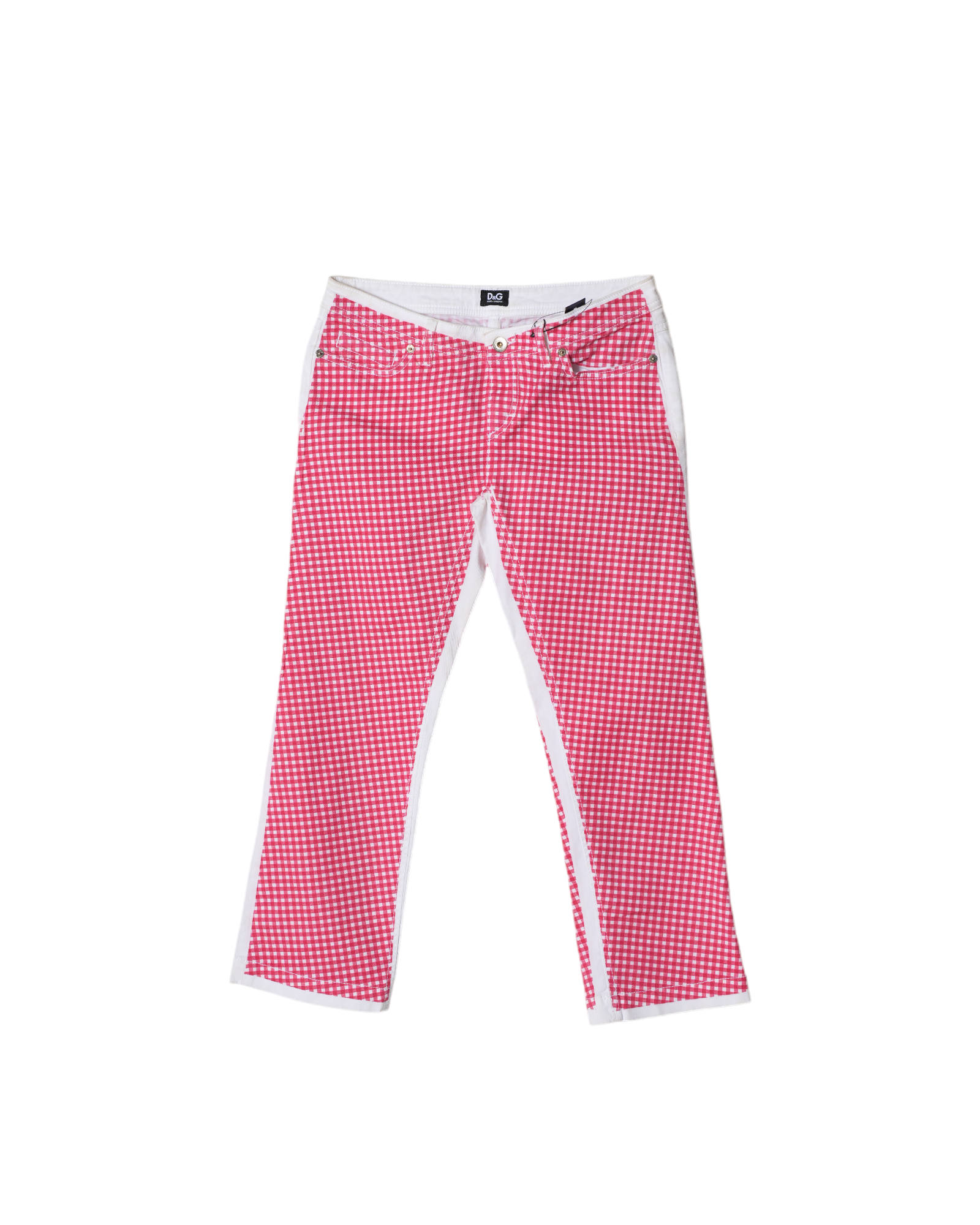 New Dolce & Gabbana Vichy Checks Capri Pant