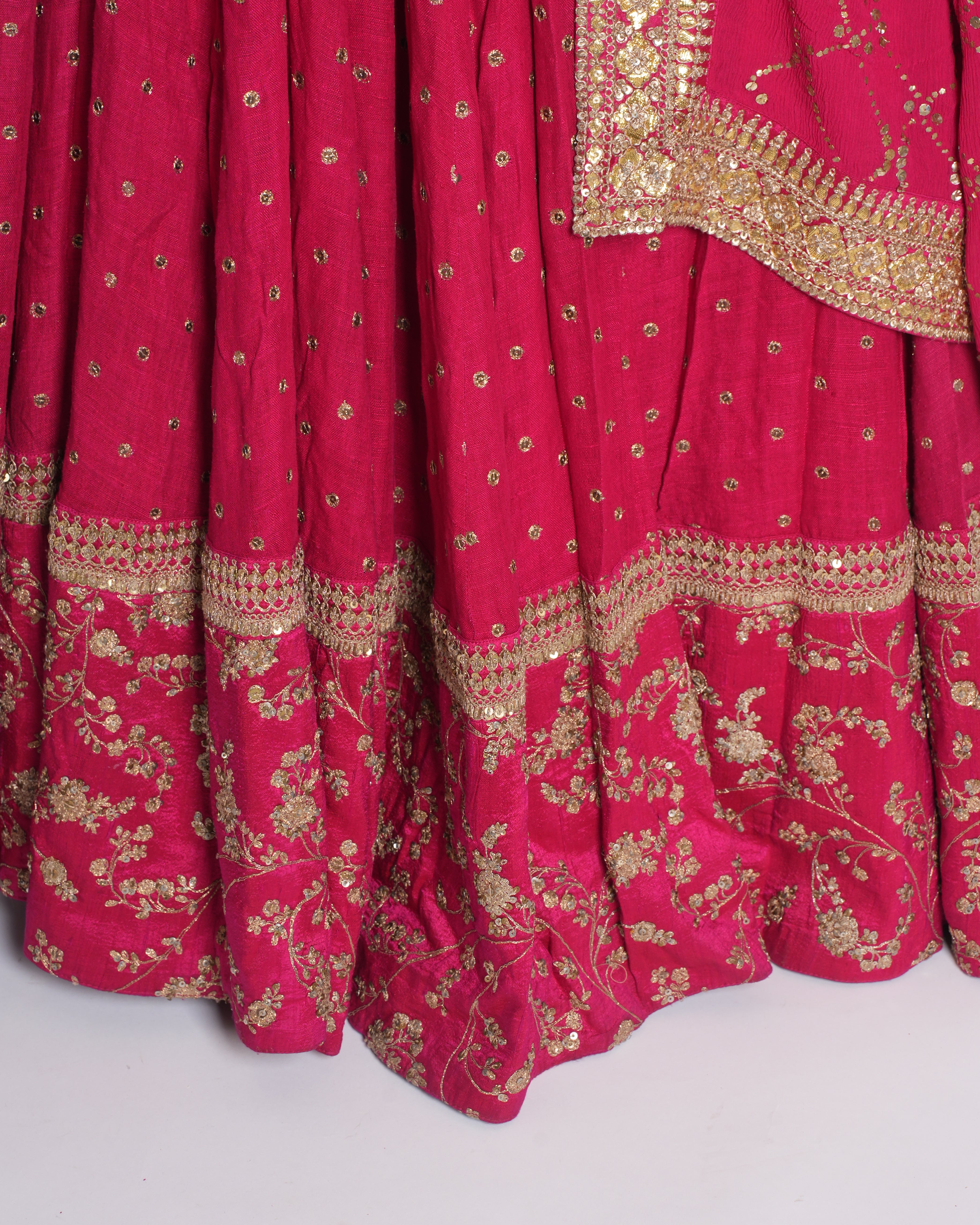 Sabyasachi Lehenga In Red Set Of 3