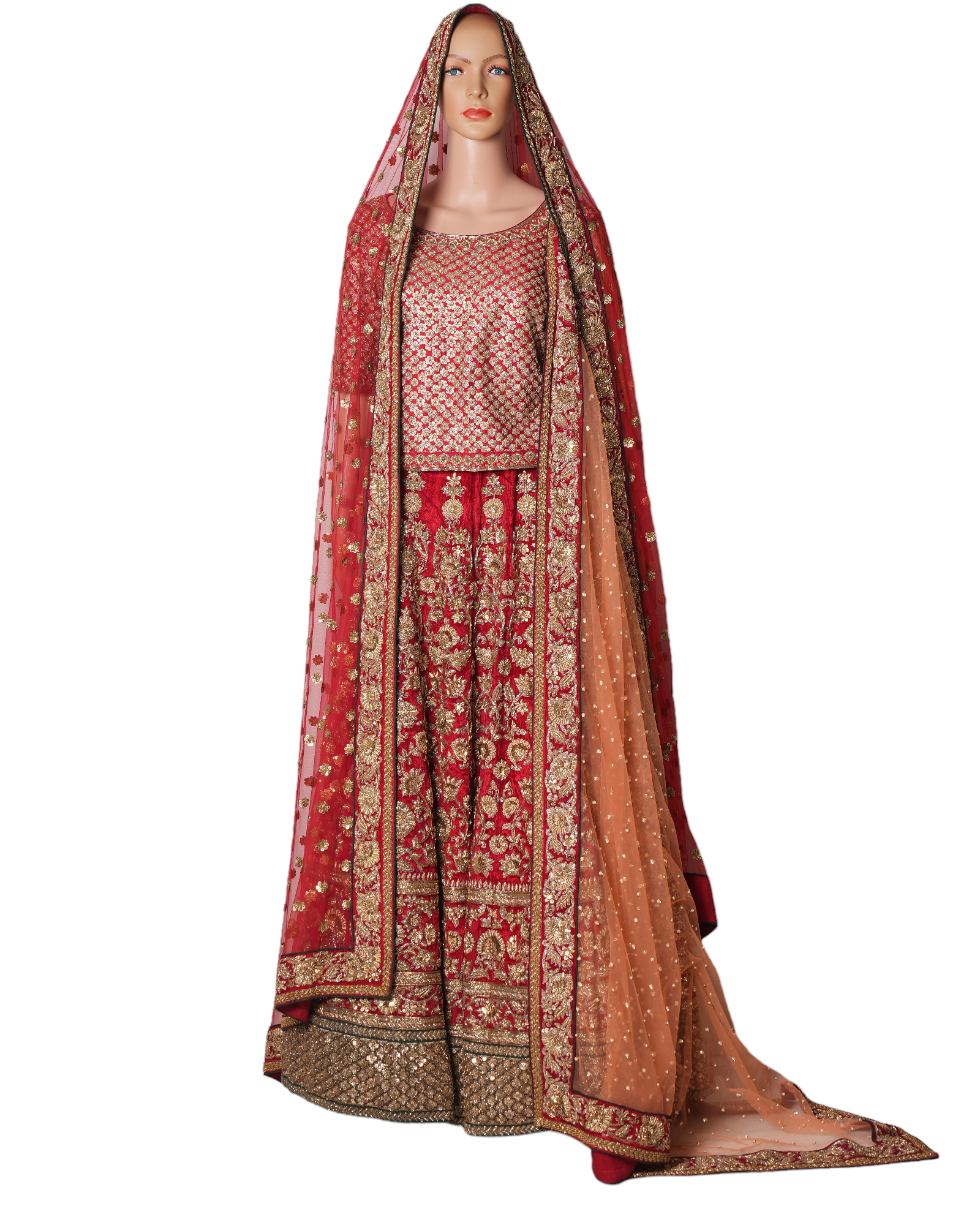 Sabyasachi Red Lehenga Set