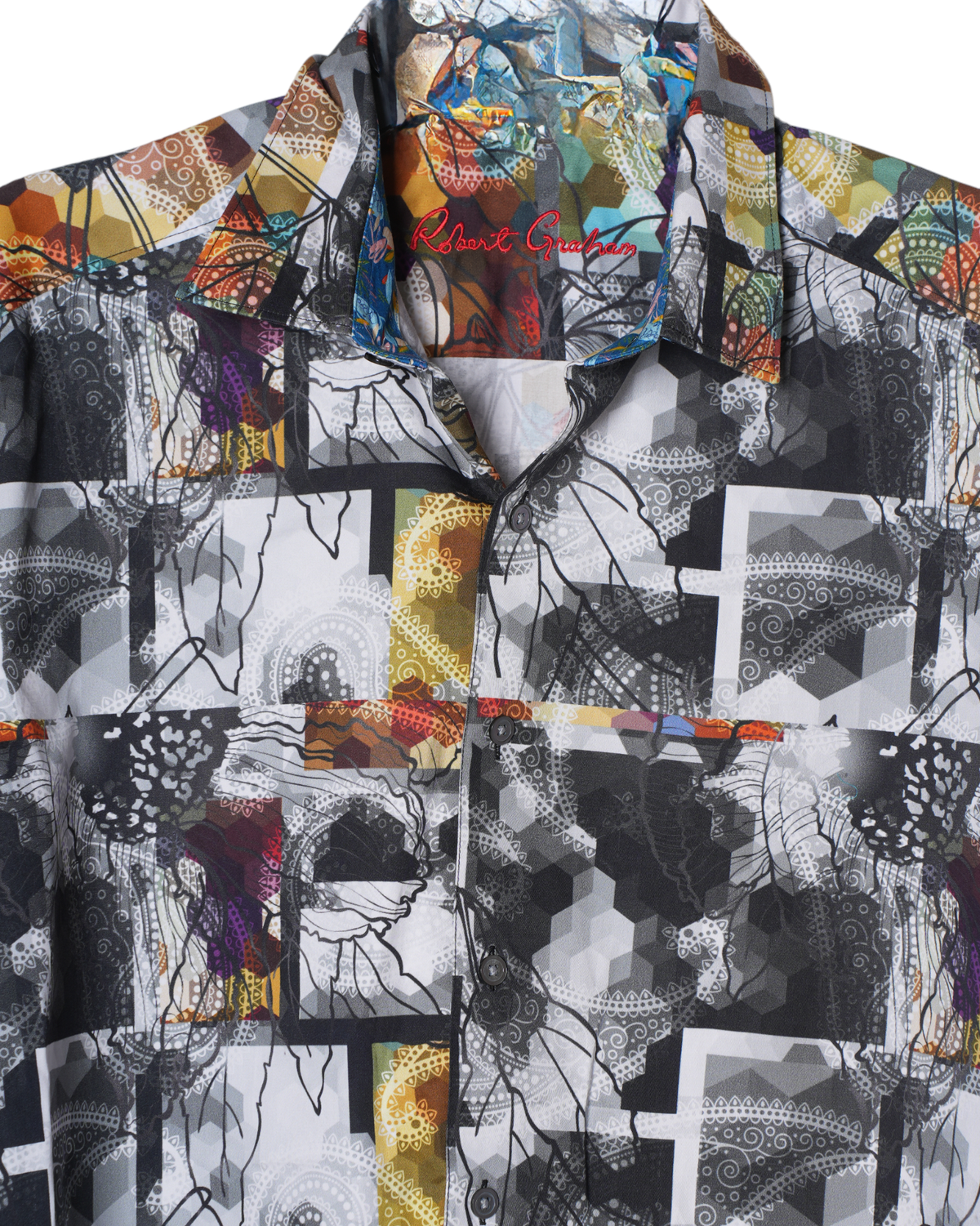 New Robert Graham Black Paisley Shirt