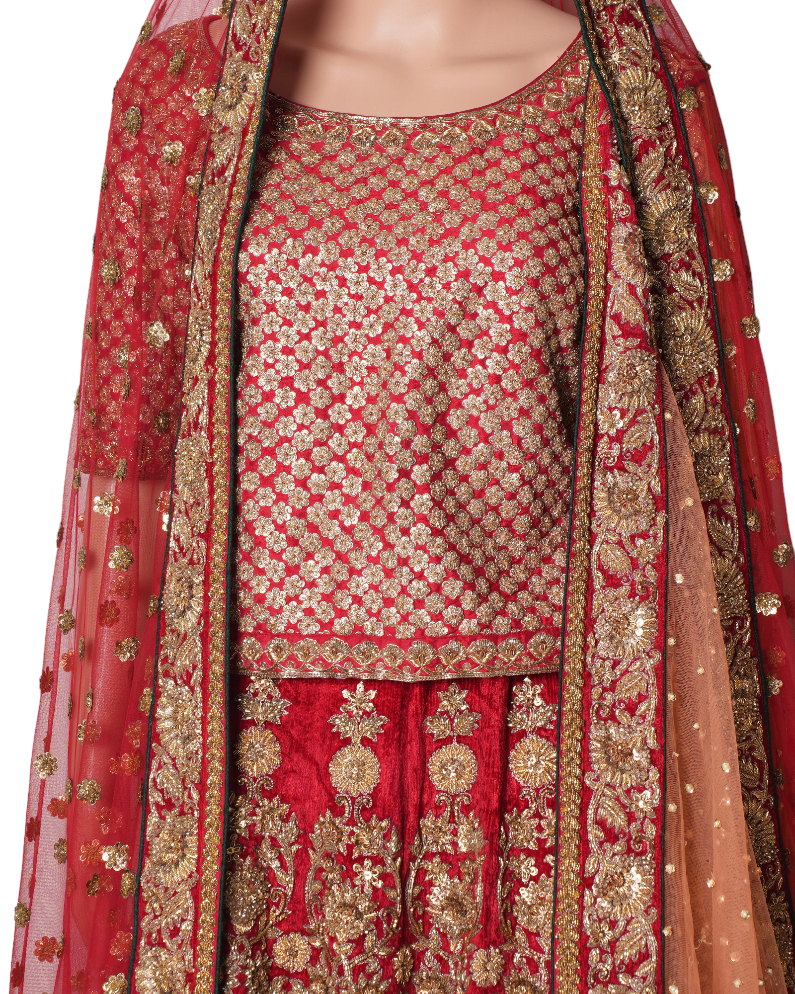 Sabyasachi Red Lehenga Set