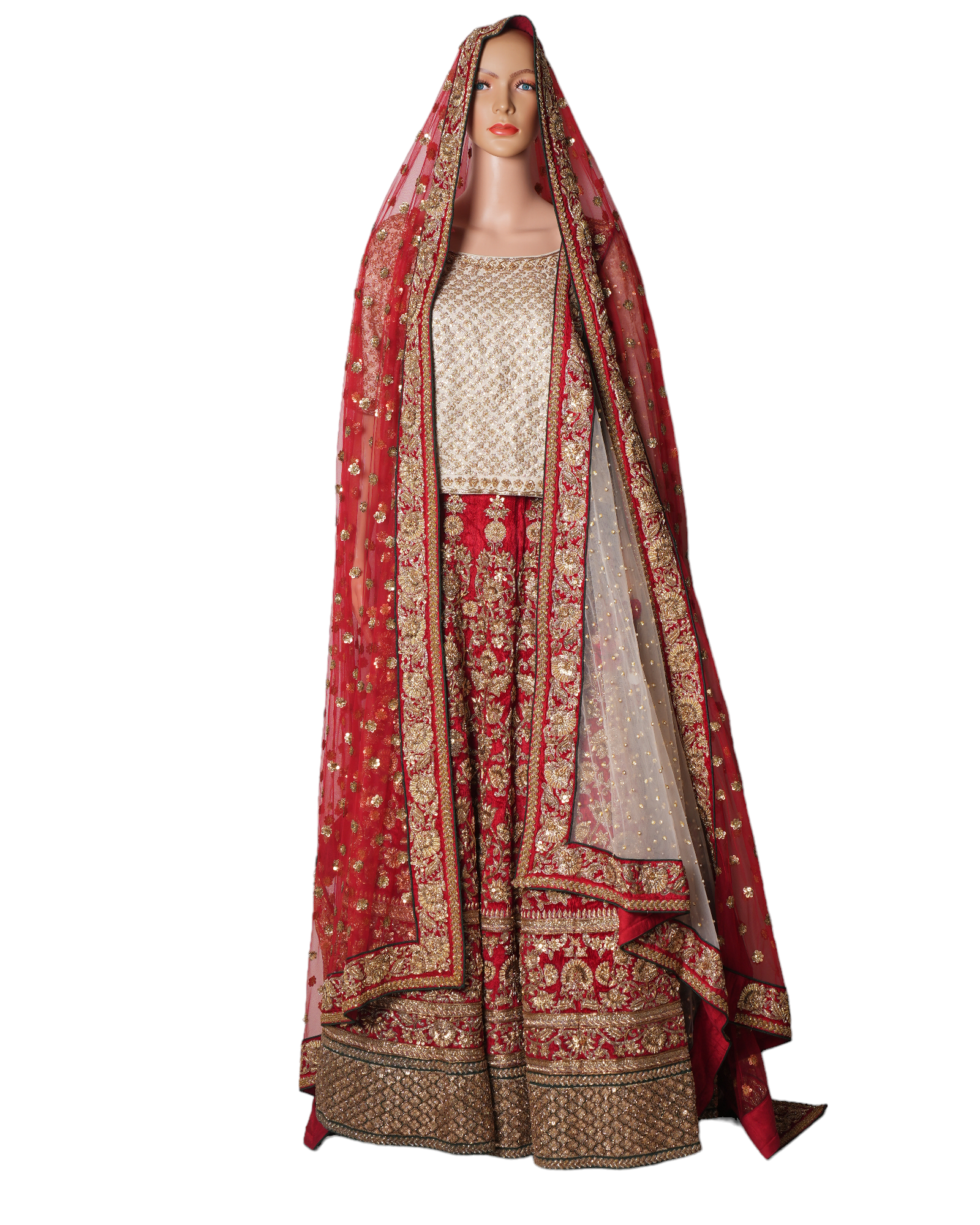 Sabyasachi Red Lehenga Set