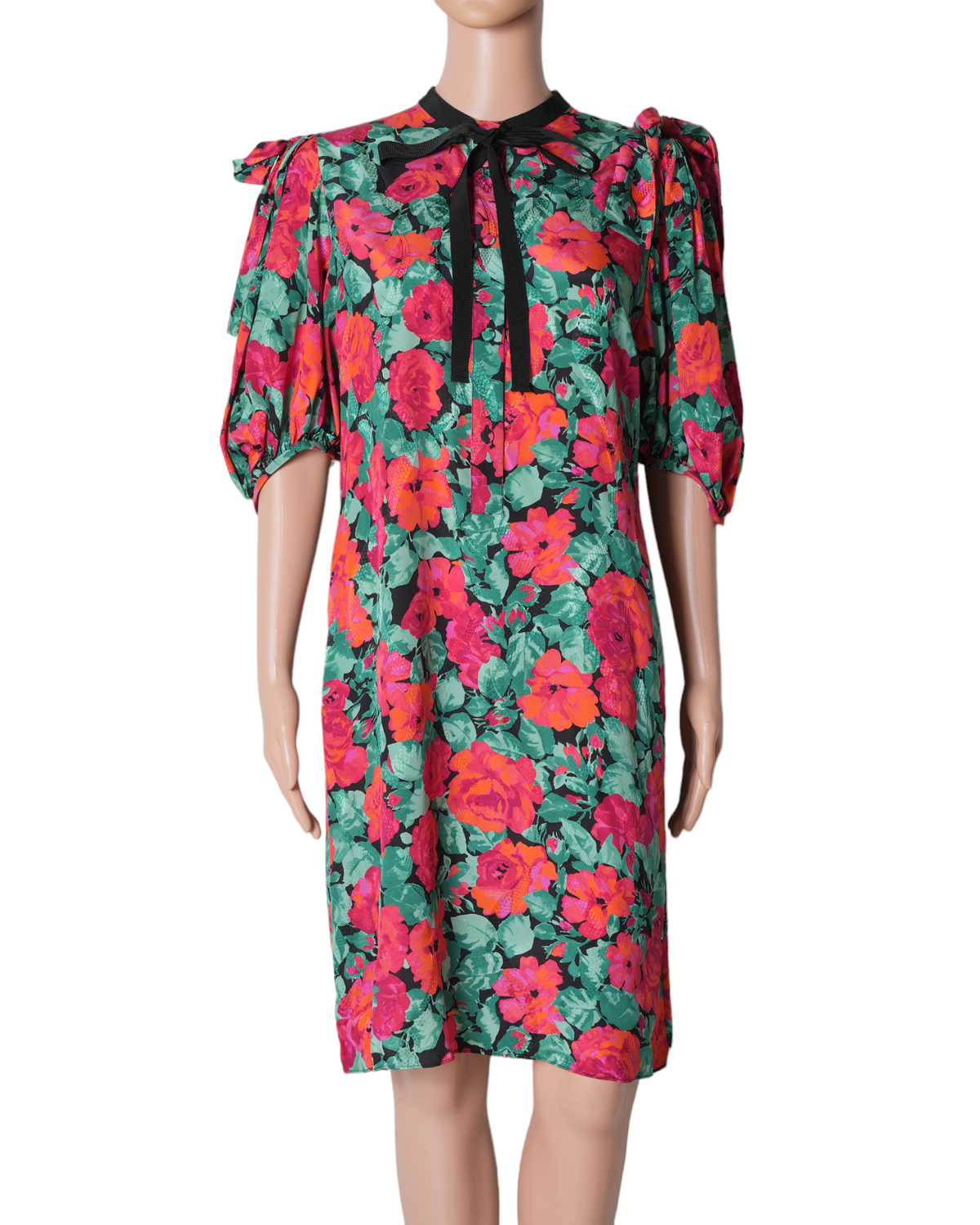 Pre-Owned Gucci Poppy Floral Print Dress