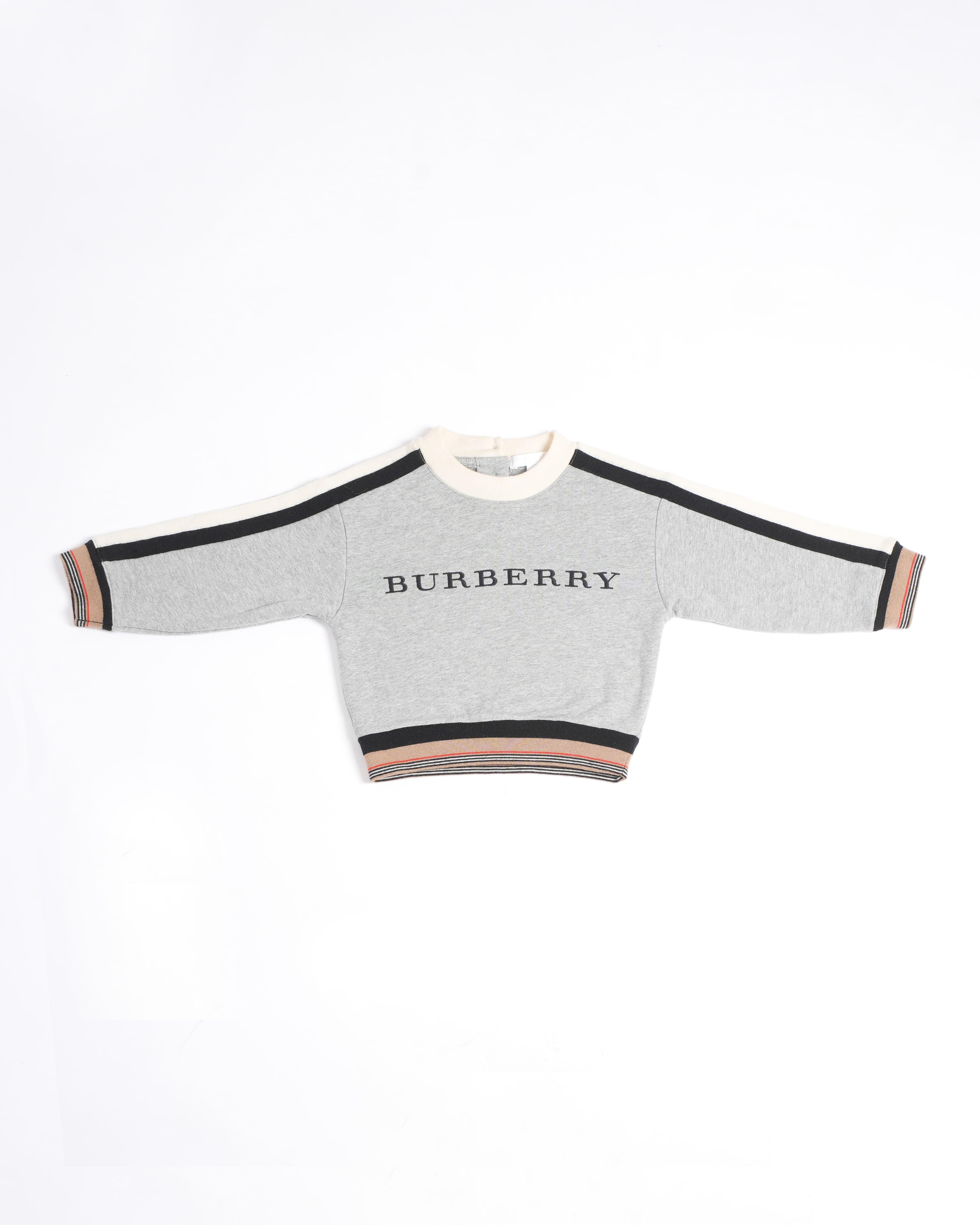 Burberry Boys Logo Grey Sweatshirt