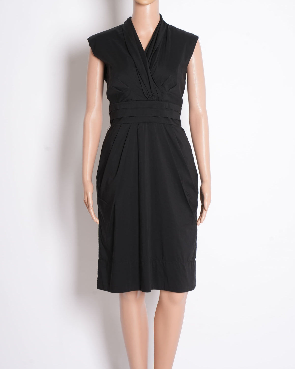 Gauri and Nainika Short Draped Dress In Black
