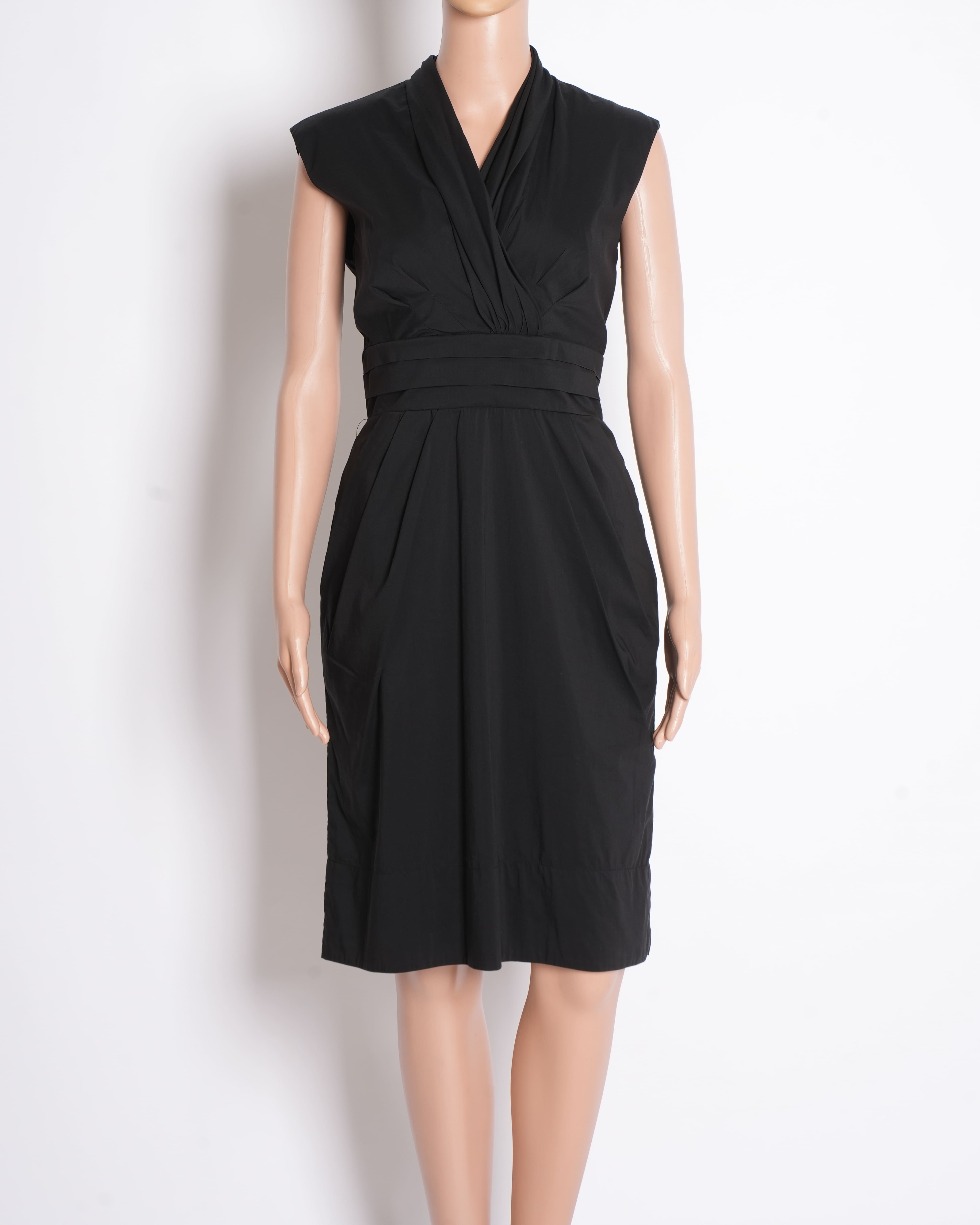 Gauri and Nainika Short Draped Dress In Black