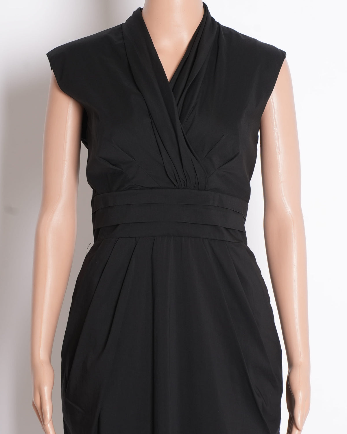 Gauri and Nainika Short Draped Dress In Black
