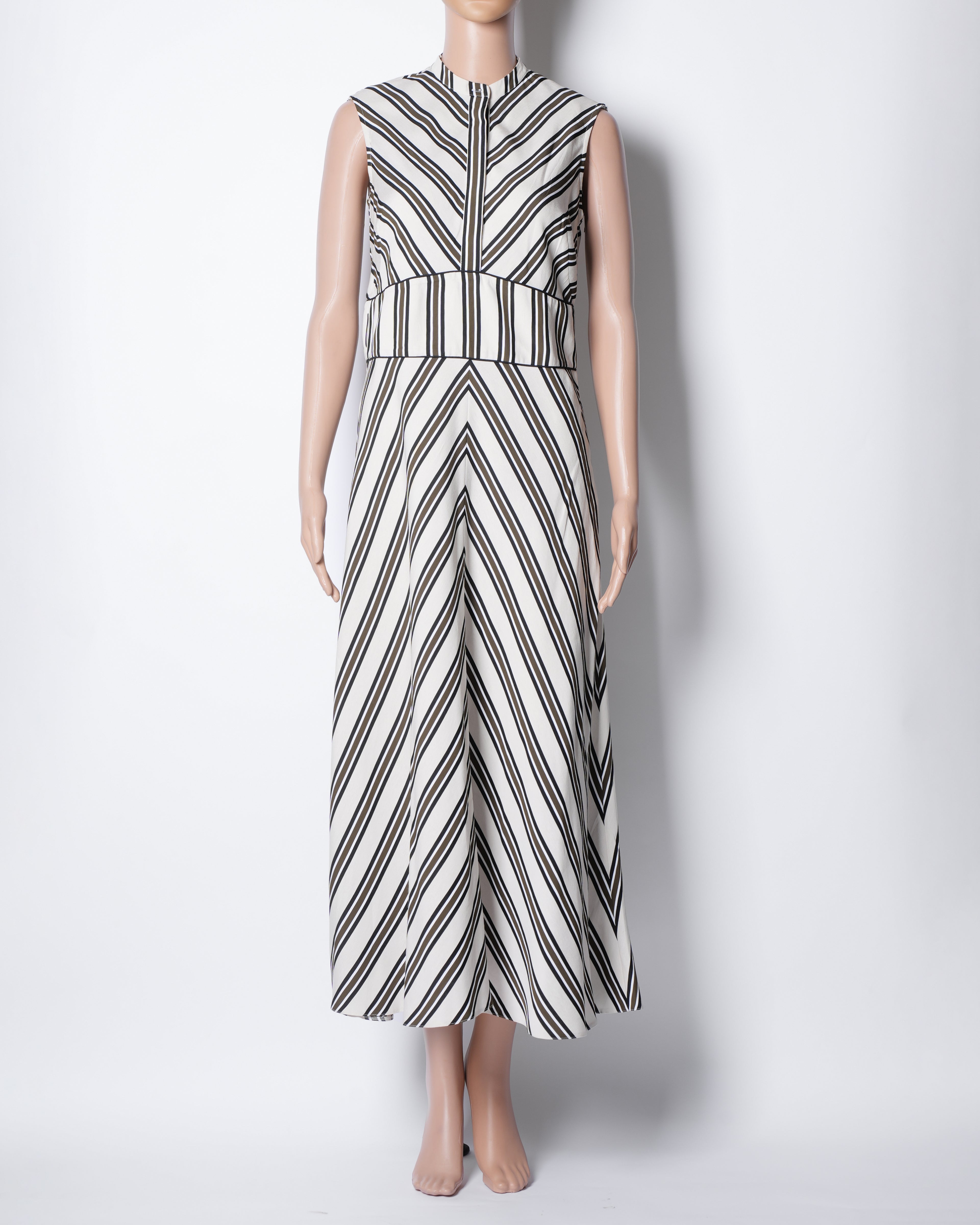 Karen millen black and White striped  dress