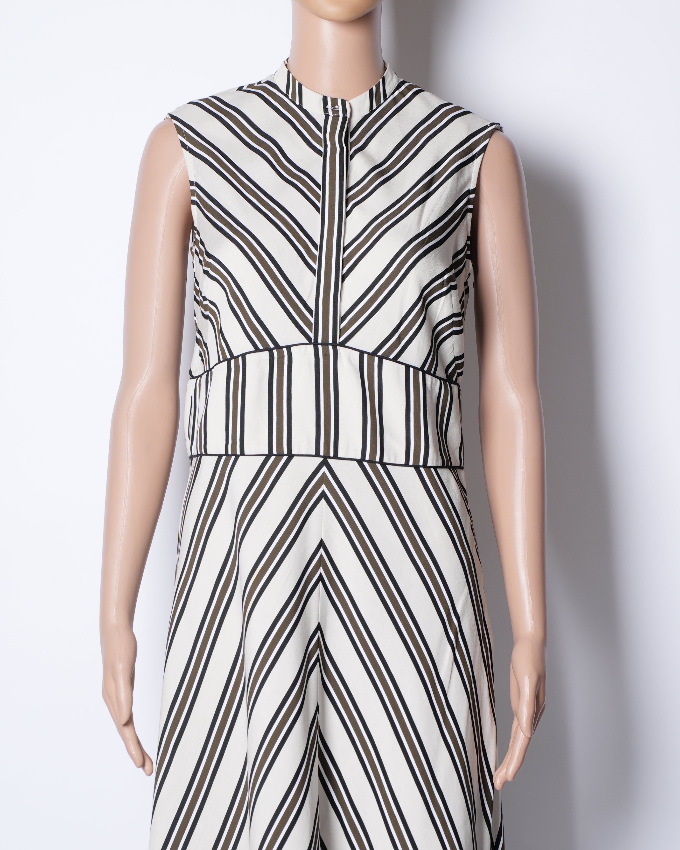 Karen millen black and White striped  dress