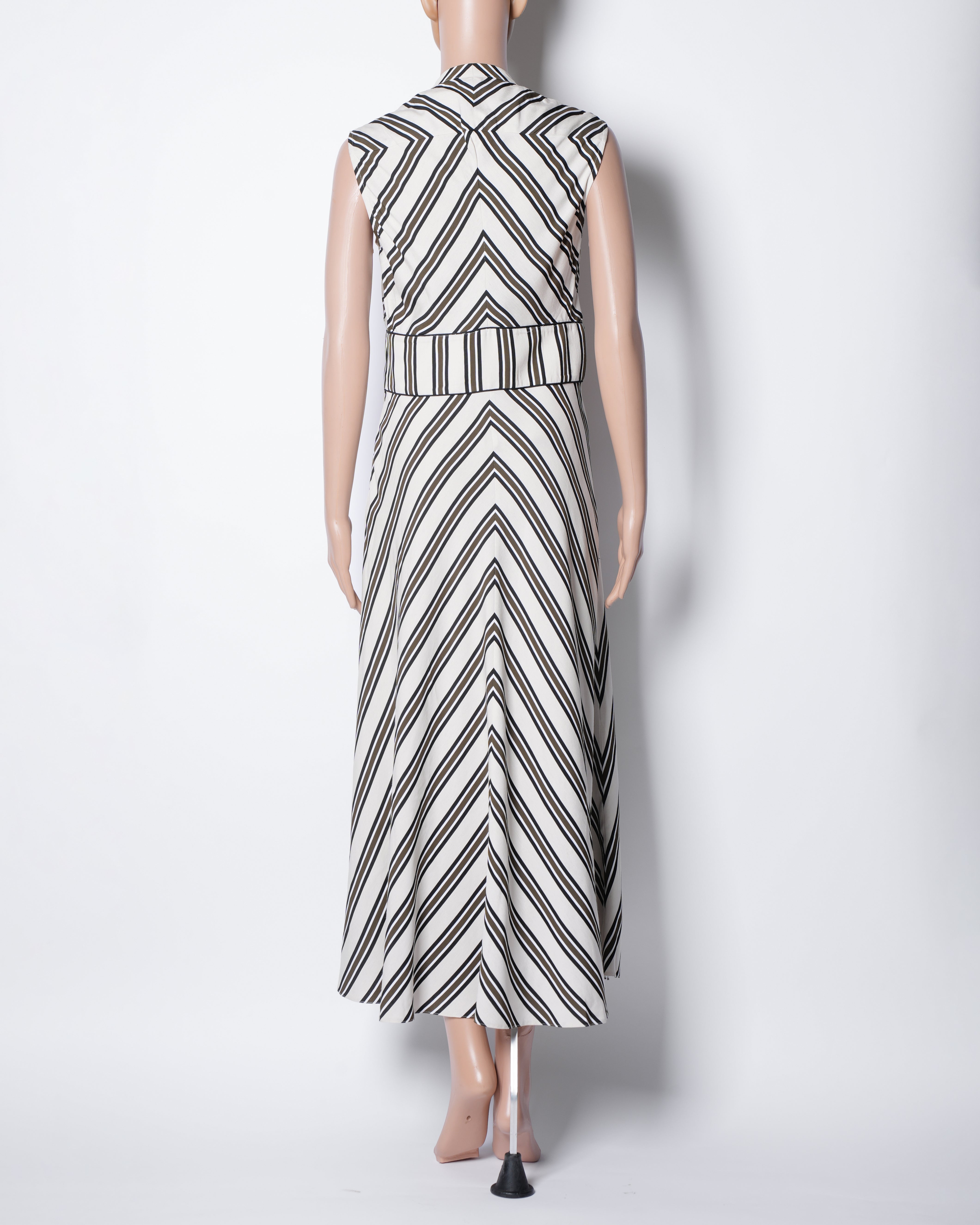 Karen millen black and White striped  dress