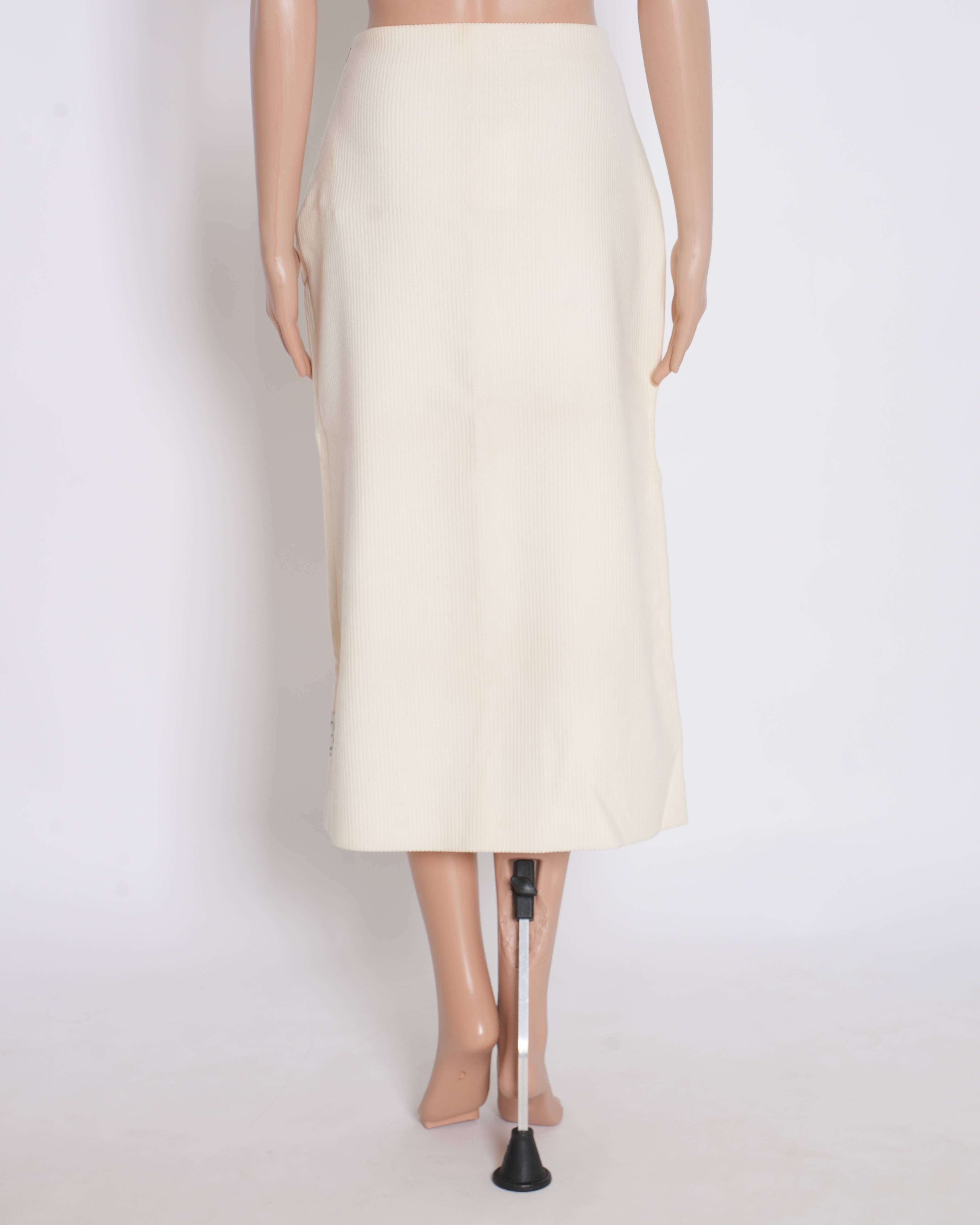 New Off- White wool skirt with cutout