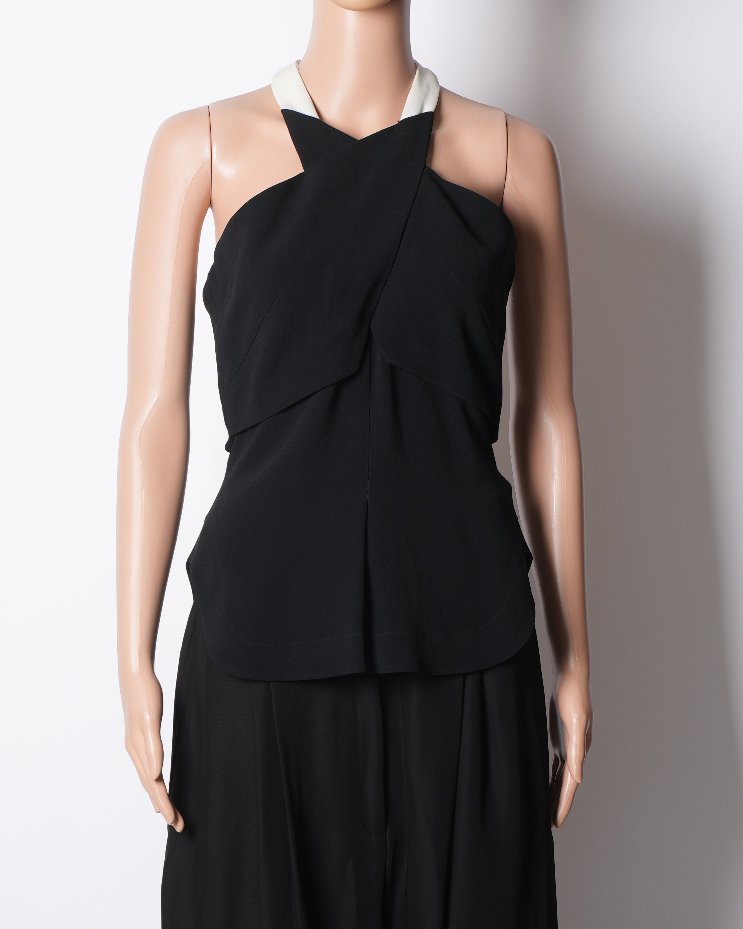 Roland Mouret Black Halter Nck Top