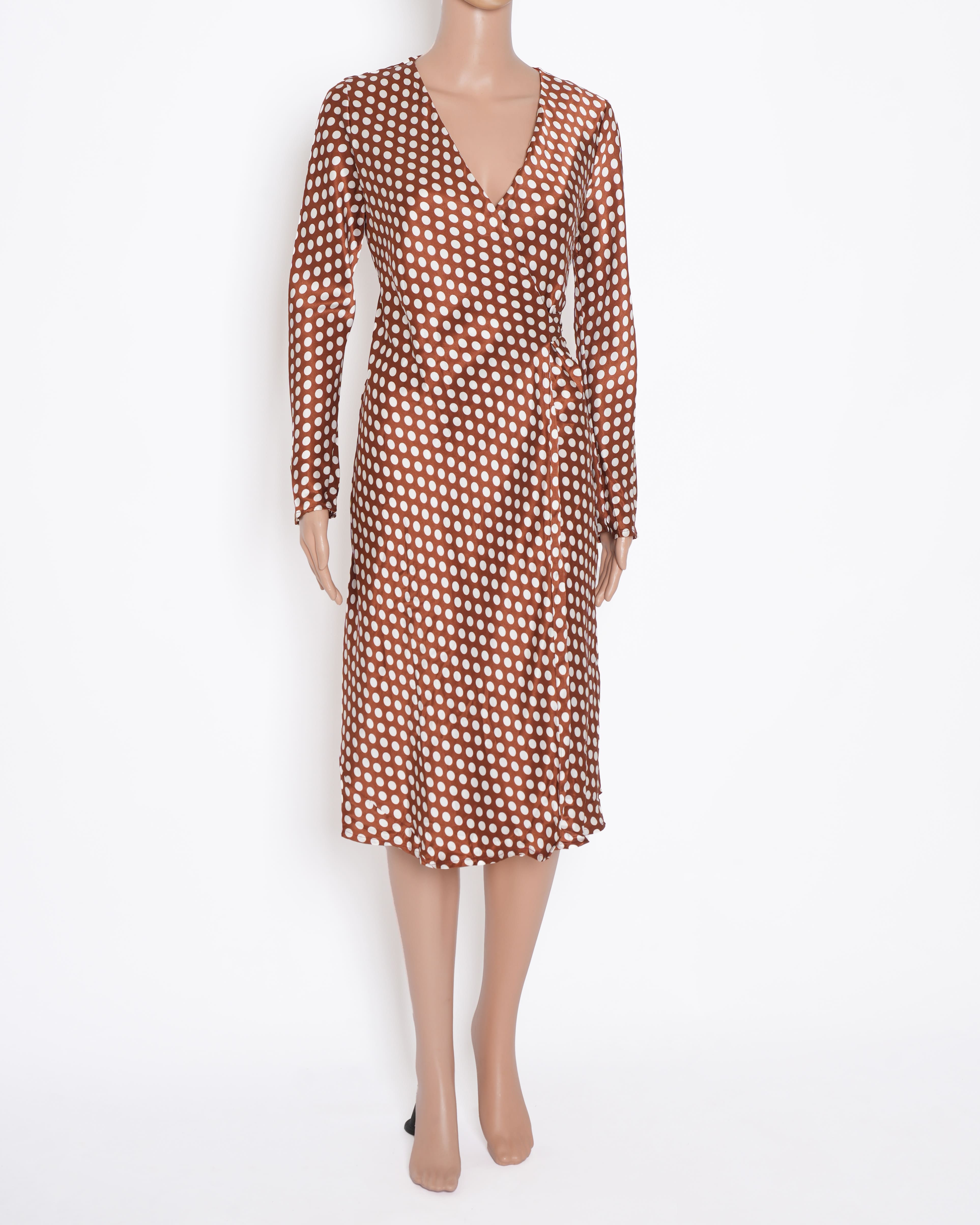 Diane von Fürstenberg Wrap Around Polka Dress
