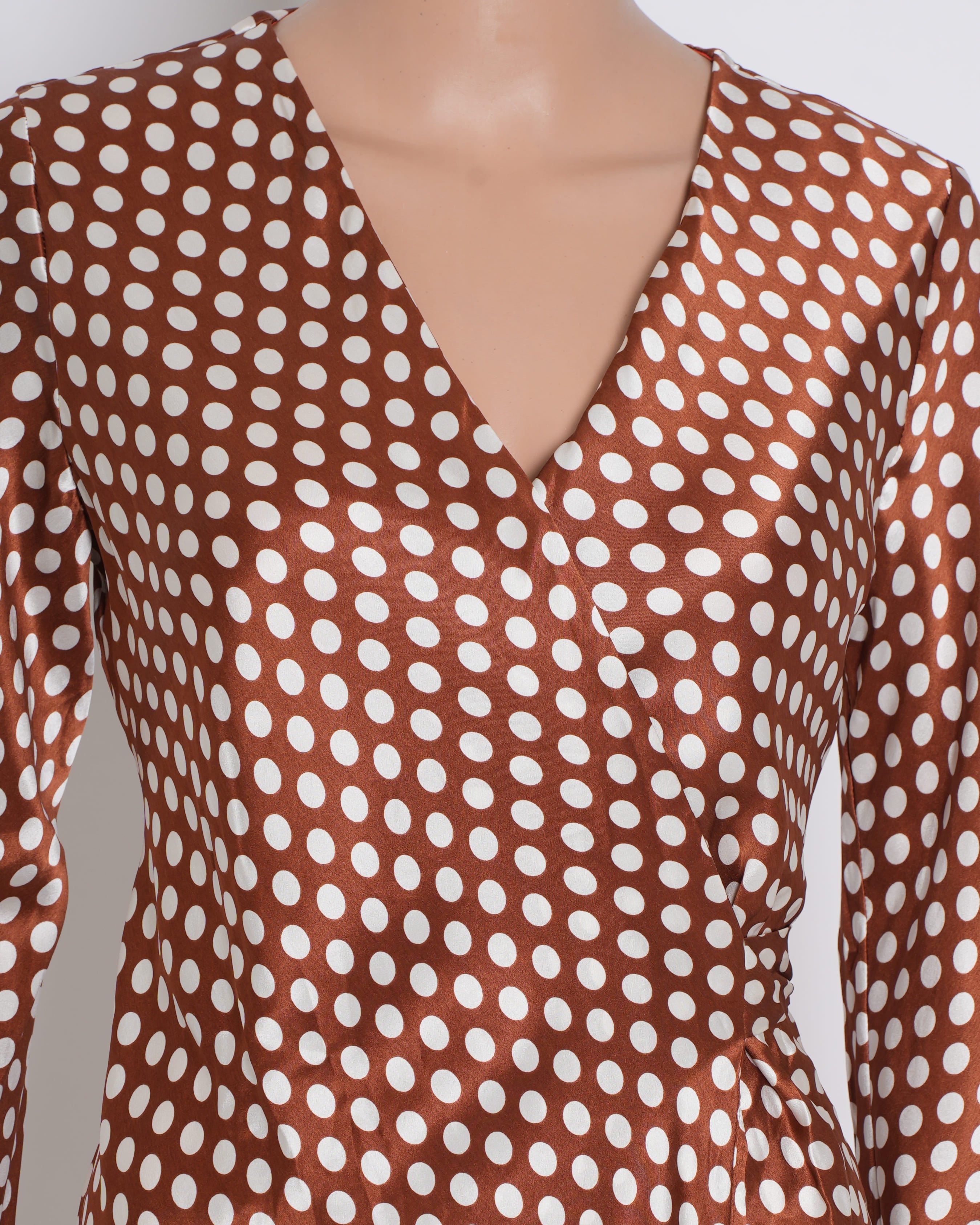 Diane von Fürstenberg Wrap Around Polka Dress