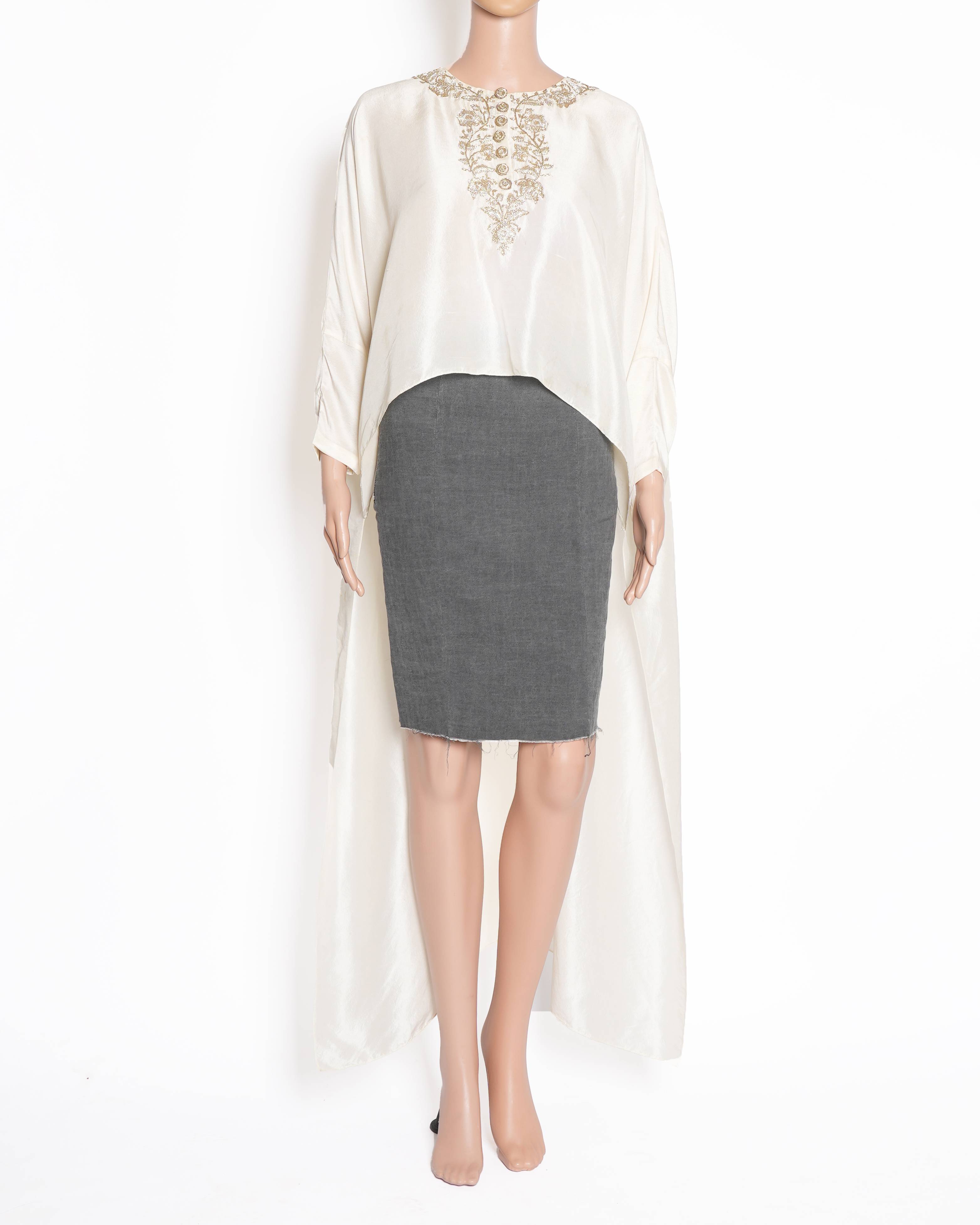 Payal Singhal Asymmetric Neck Embroidered Top
