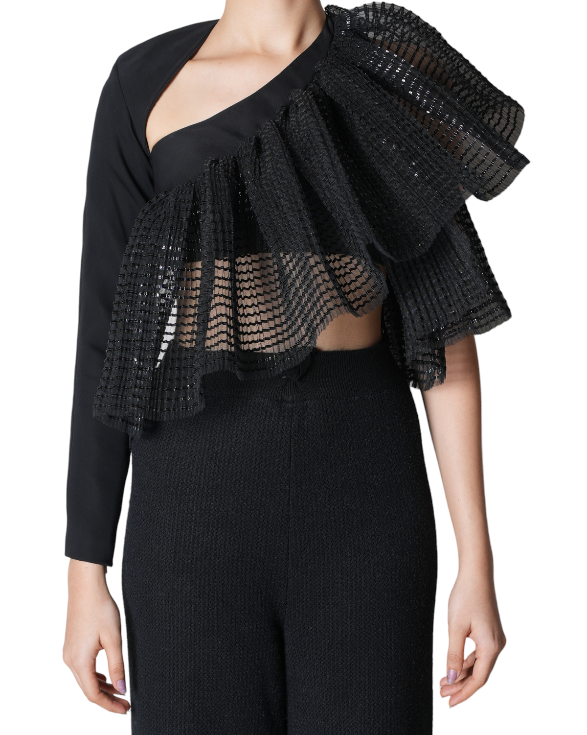 New Amit Aggarwal Plisse Top