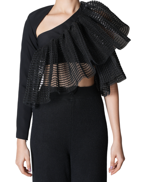New Amit Aggarwal Plisse Top