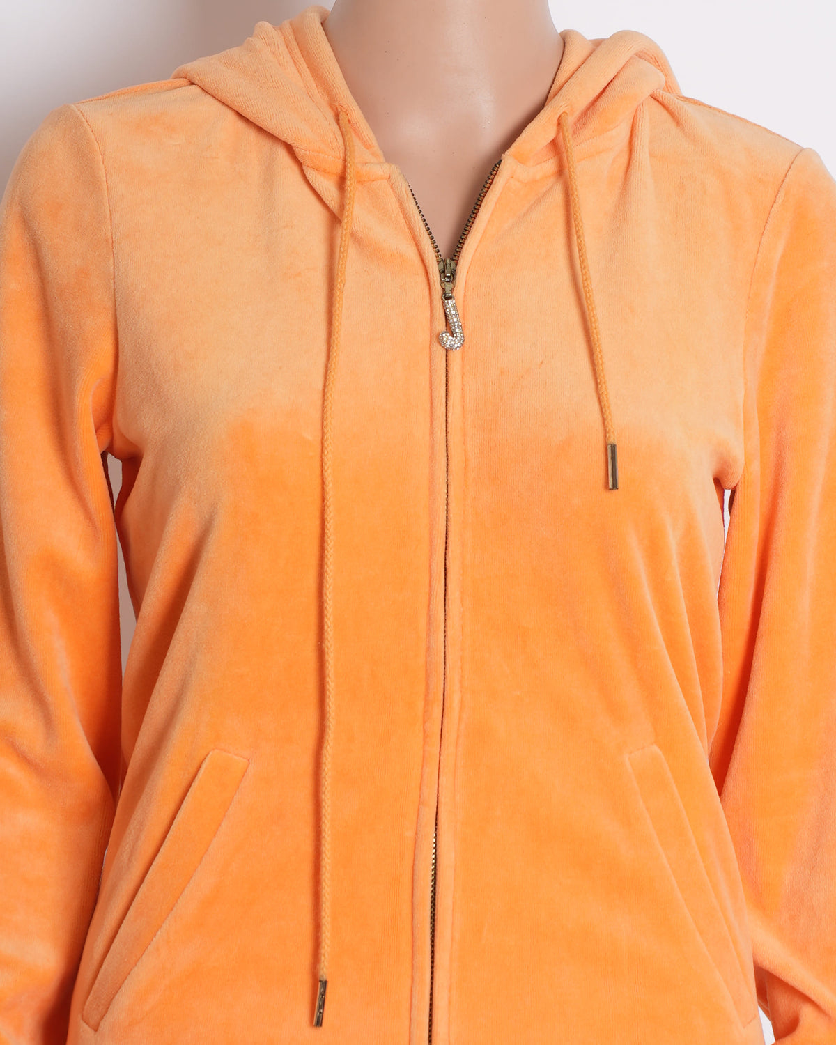Juicy Couture Women's Zip-Up Hoodie in Orange