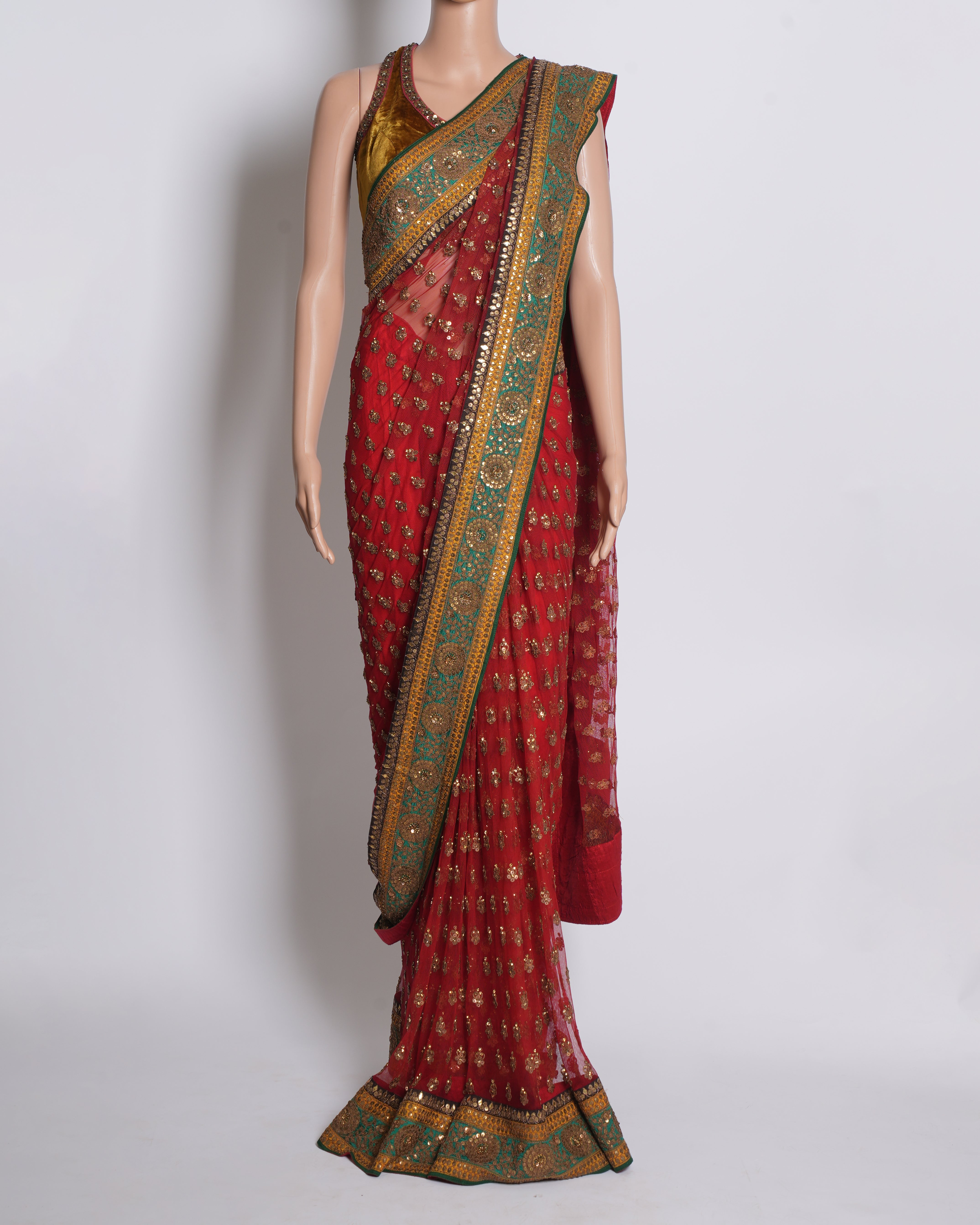 Sabyasachi net saree with sequin work