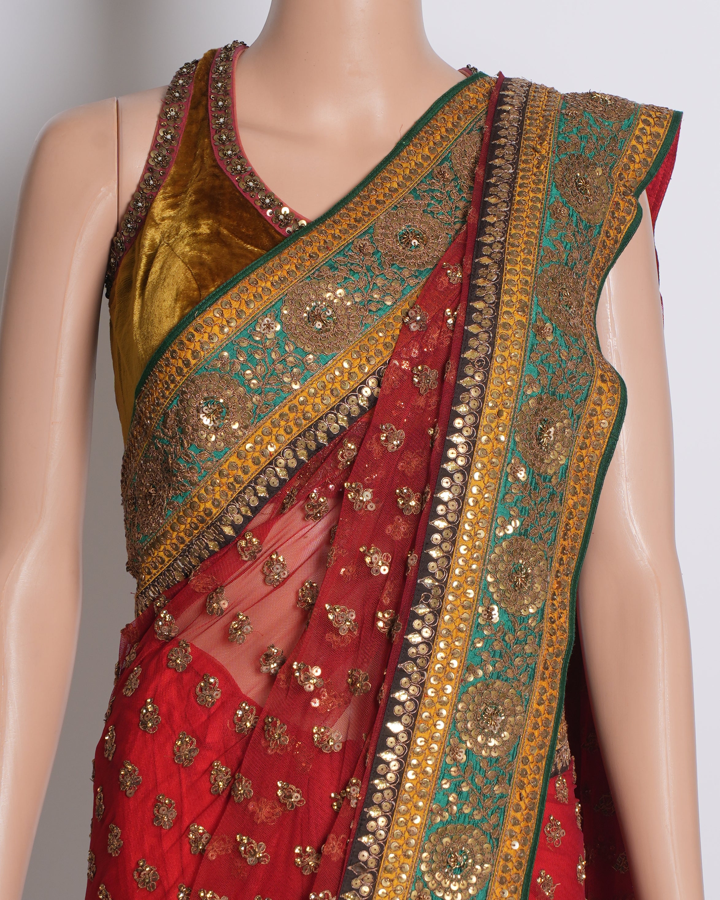 Sabyasachi net saree with sequin work