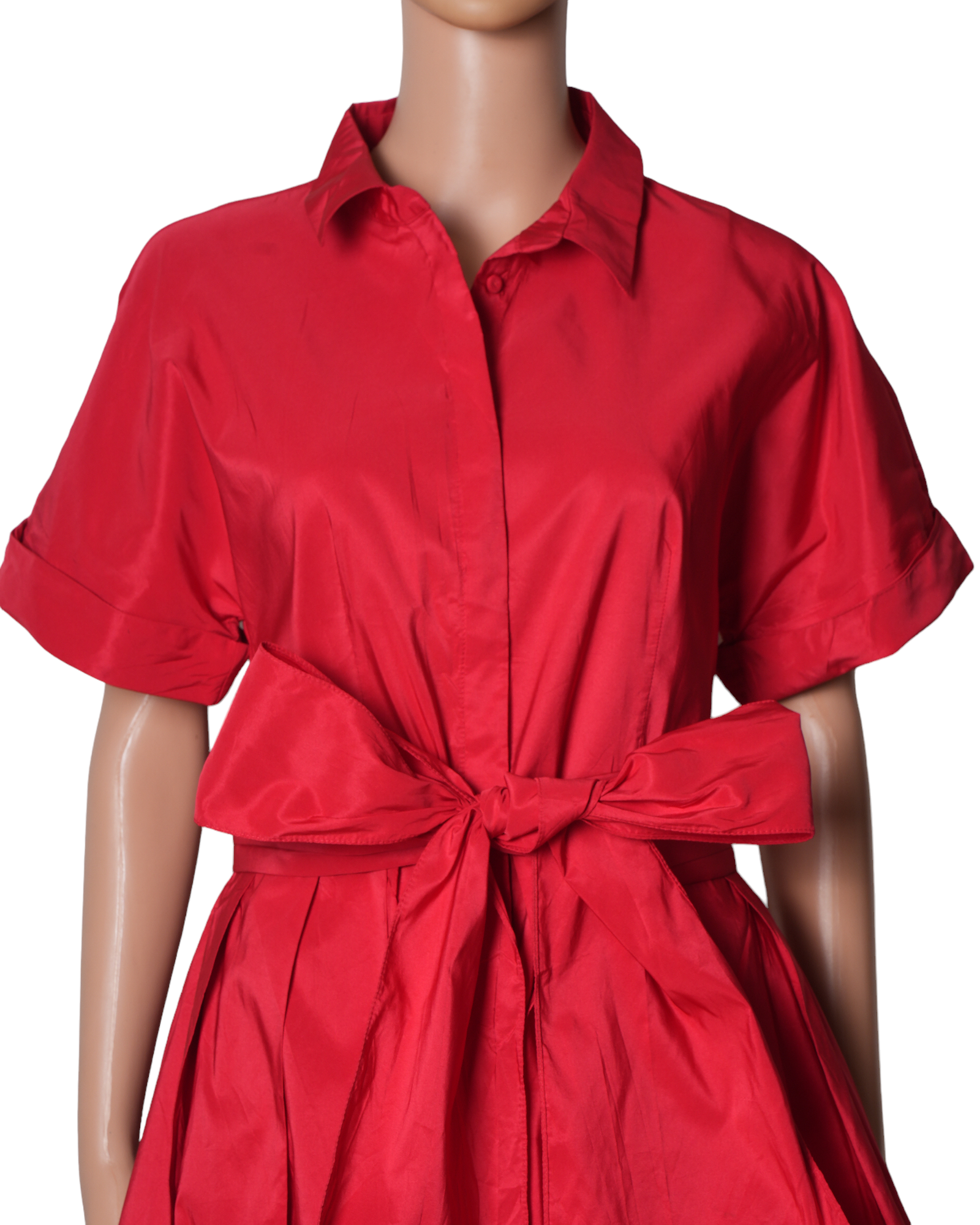 ⁠Carolina Herrera Taffeta Shirt Dress