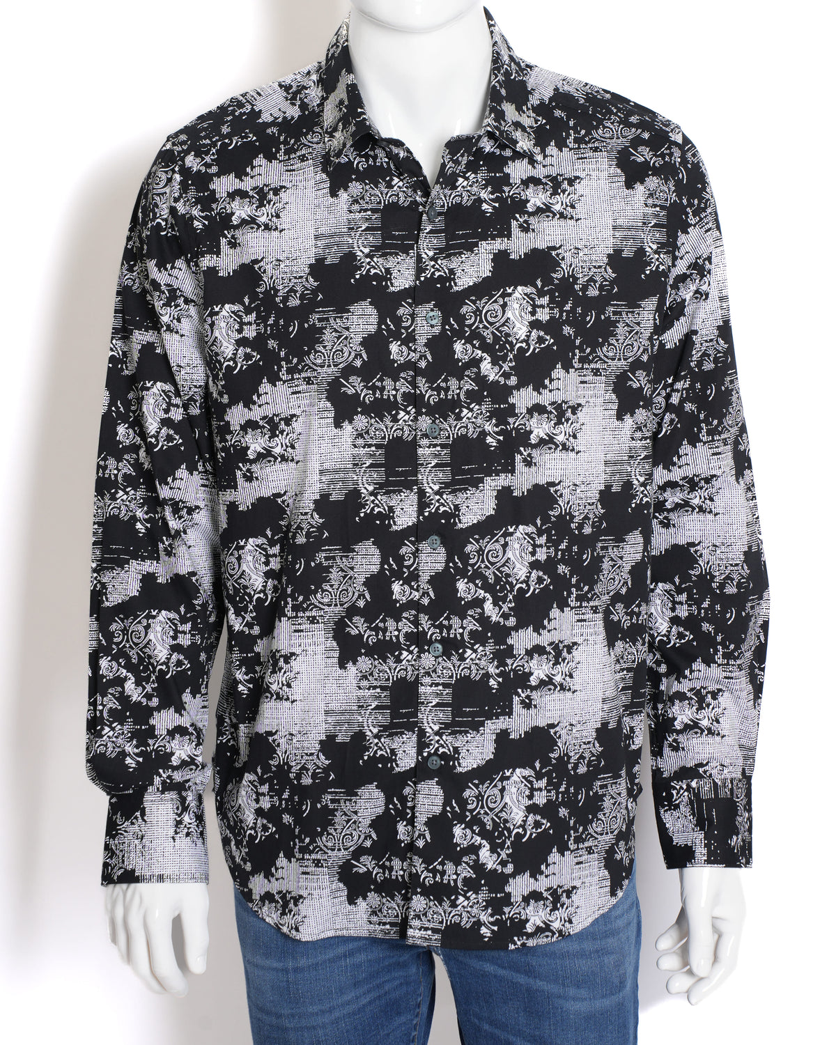 Robert Graham Black & White Button Down Full Sleeve Shirt