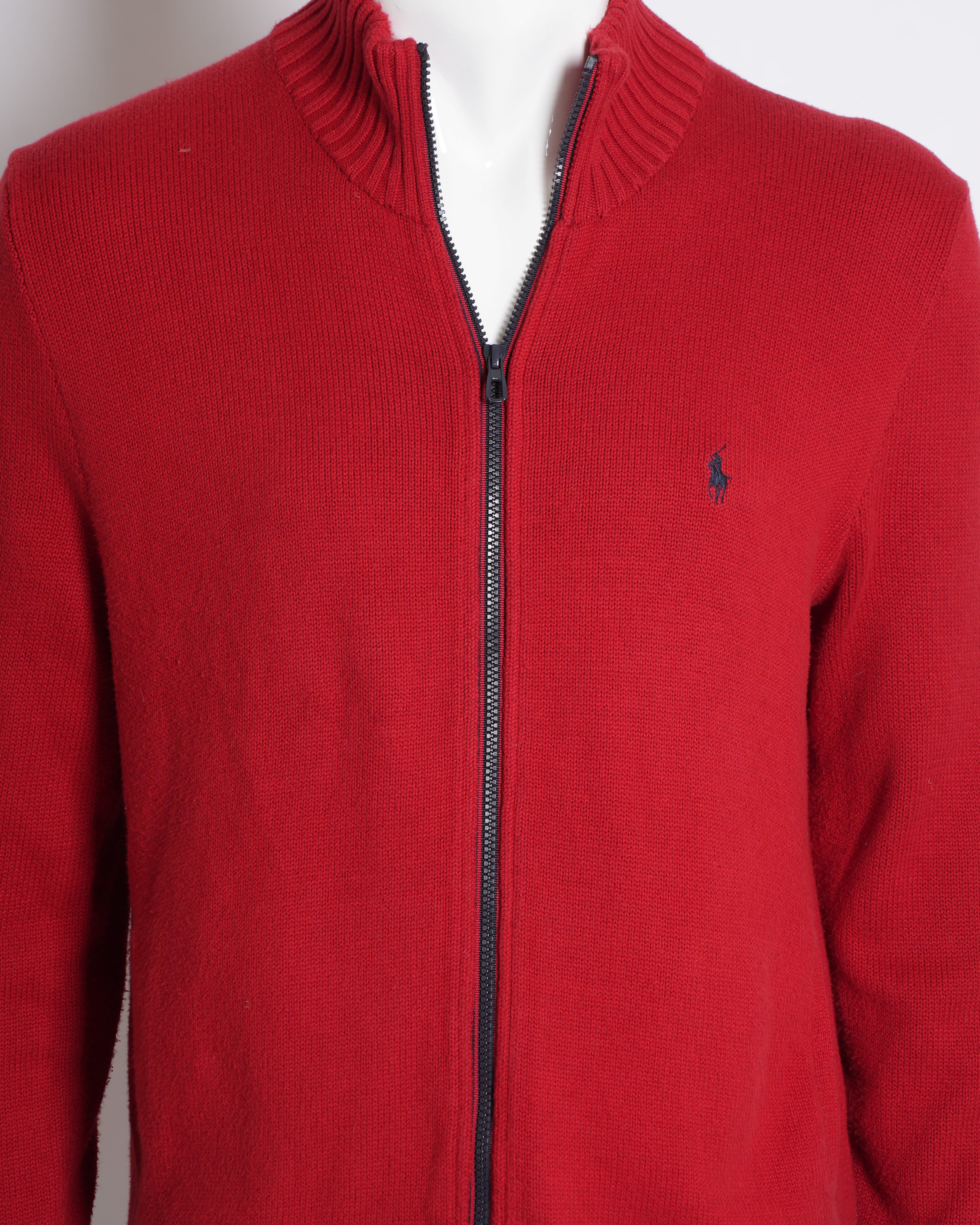 Polo Ralph Lauren Men's Zipper Sweater in Red