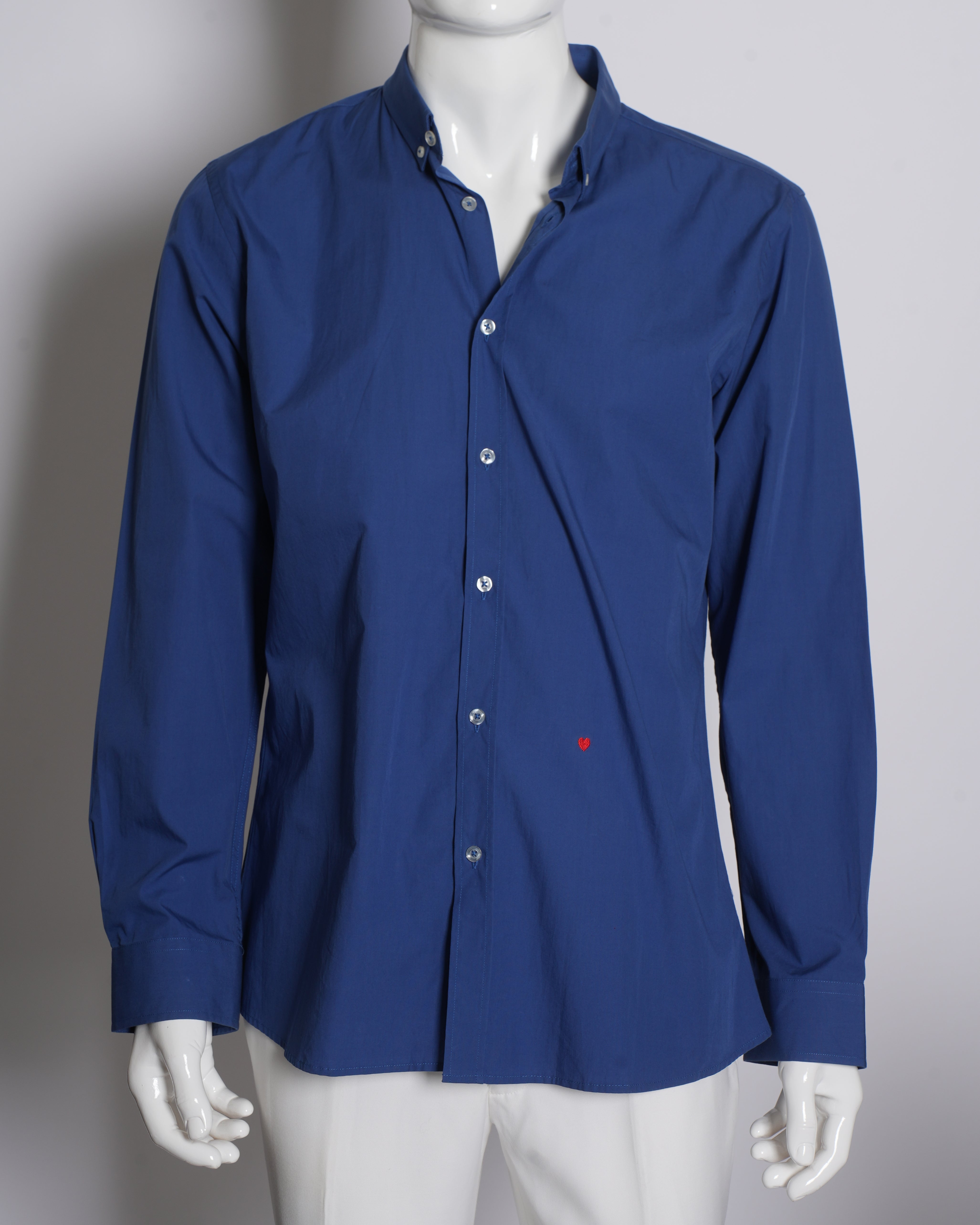 Moschino Men's Blue Button Down Shirt