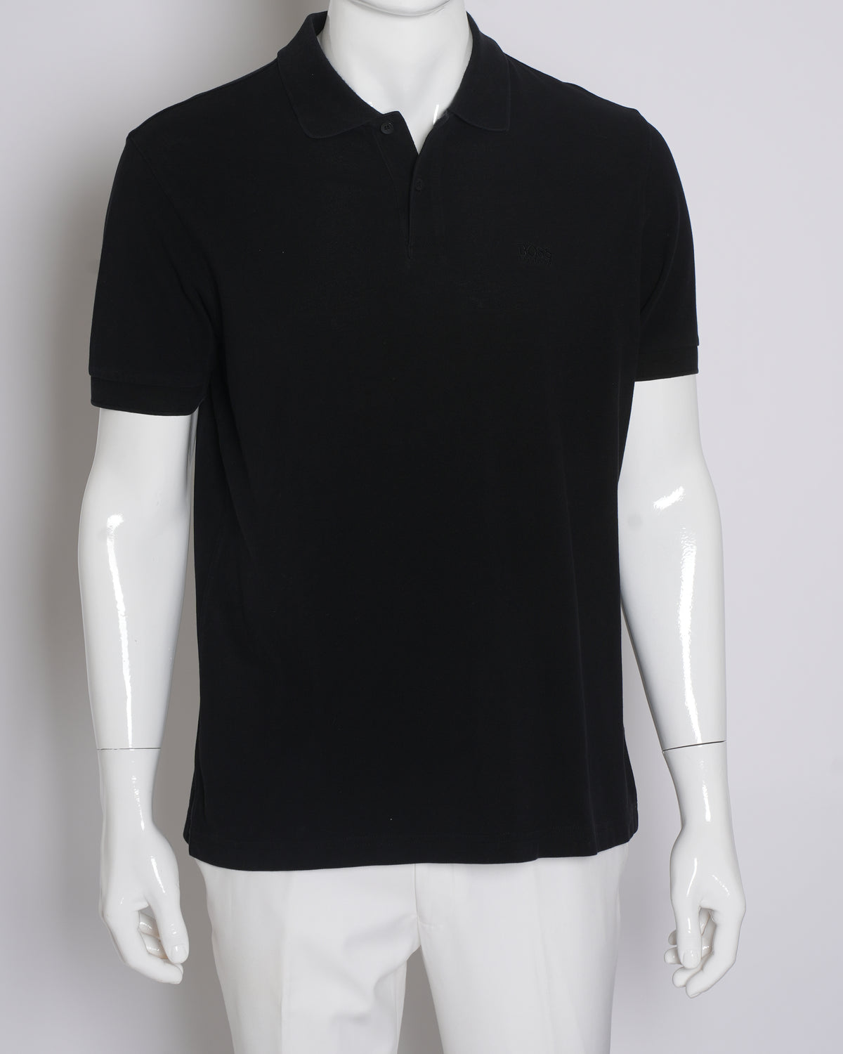 Boss men black Polo neck T-shirt