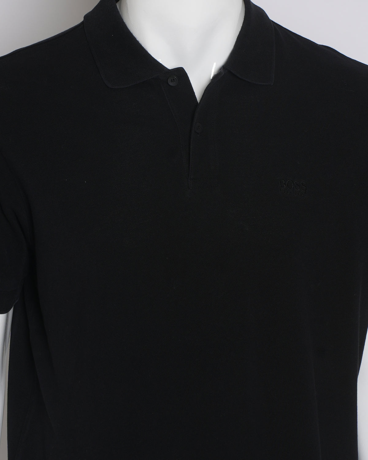 Boss men black Polo neck T-shirt