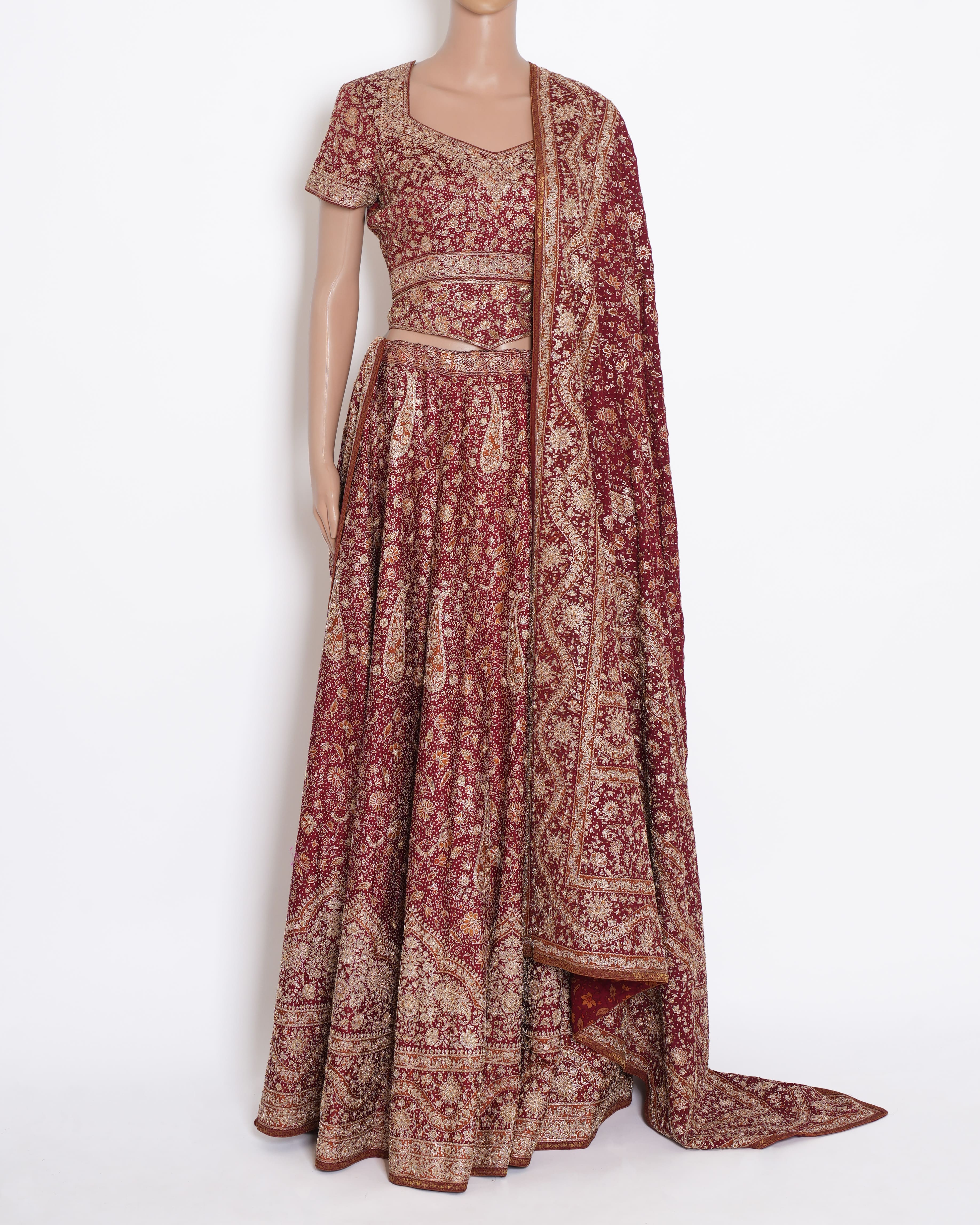 Ritu Kumar Red Lehenga Set
