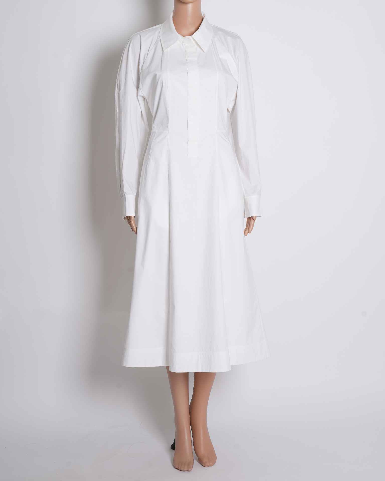 Burberry white long shirt dress