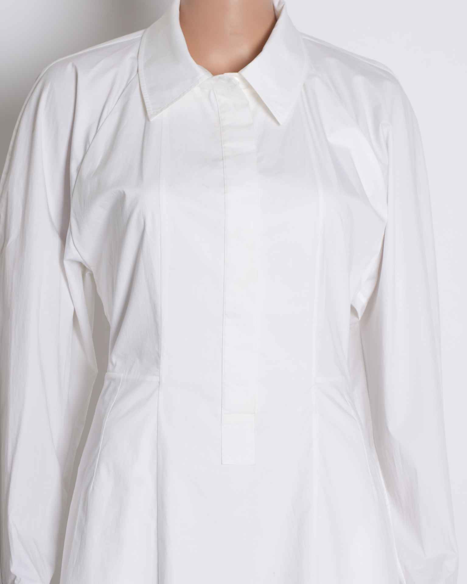 Burberry white long shirt dress