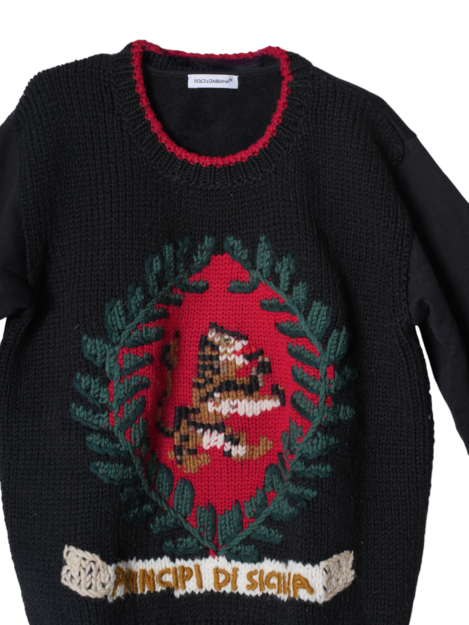 Dolce & Gabbana Jersey + Woven Sweatshirt
