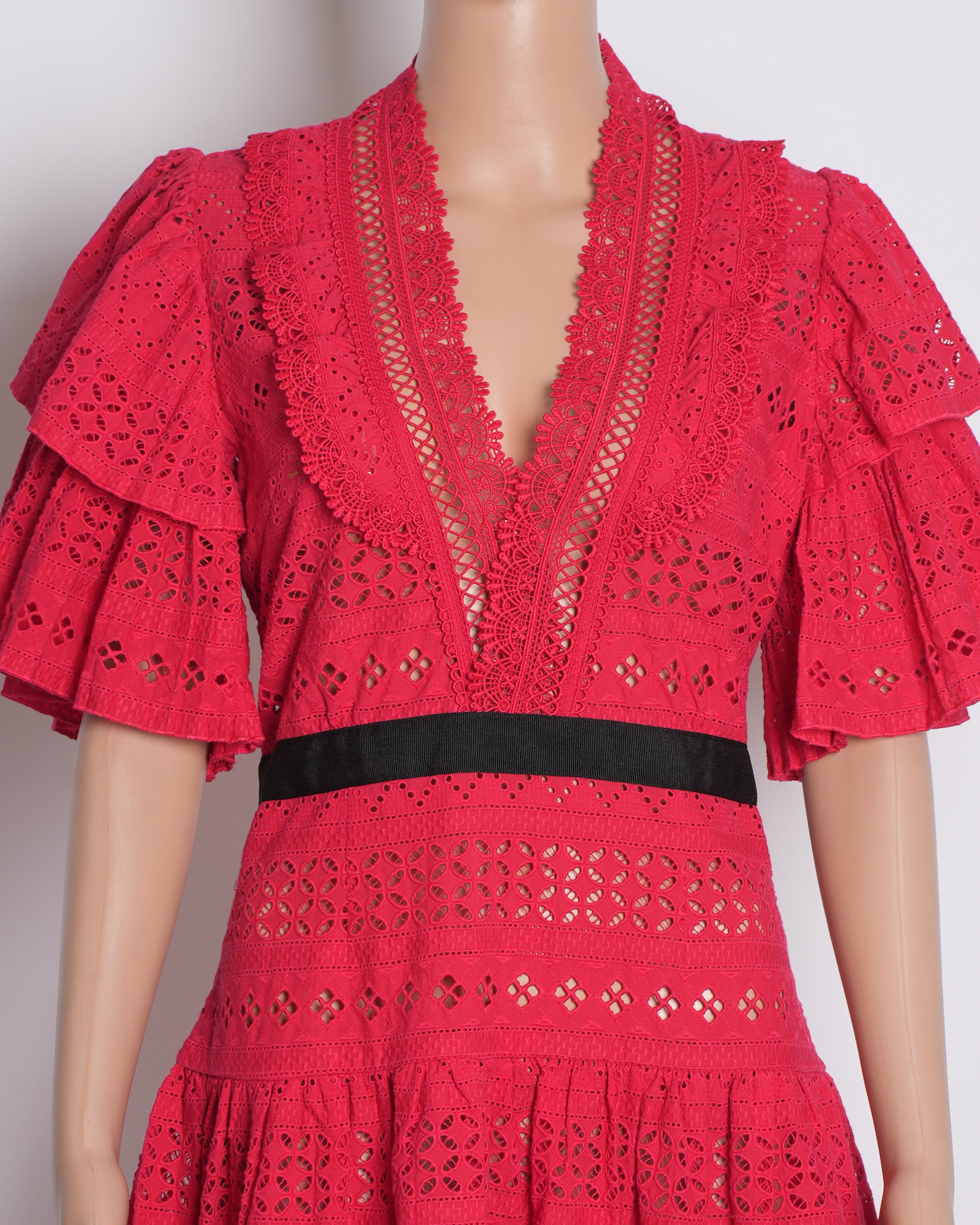 Self portrait Lace Dress In Red