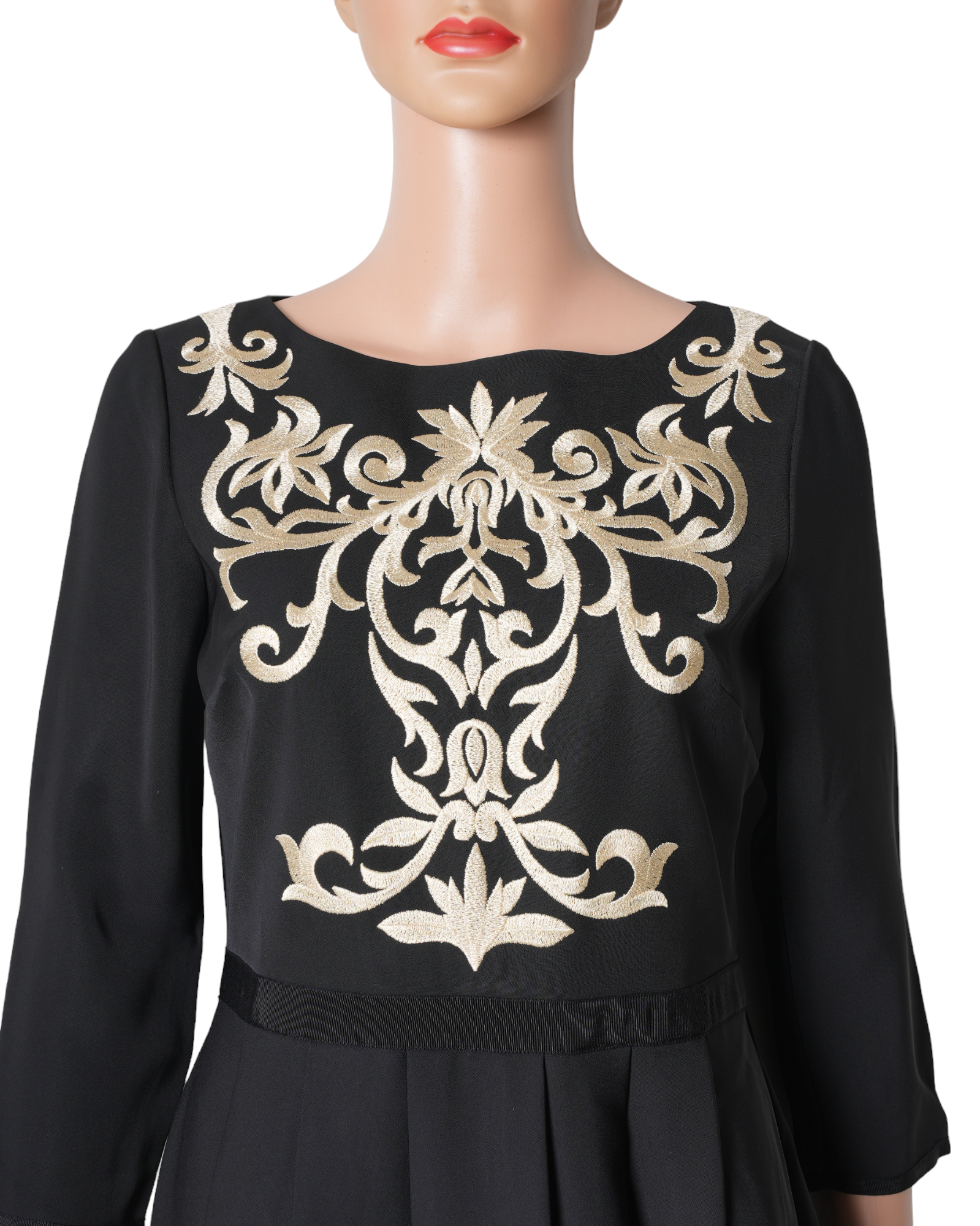 NEW Ted Baker Shamari Gold Embroidered Bodice Midi Dress