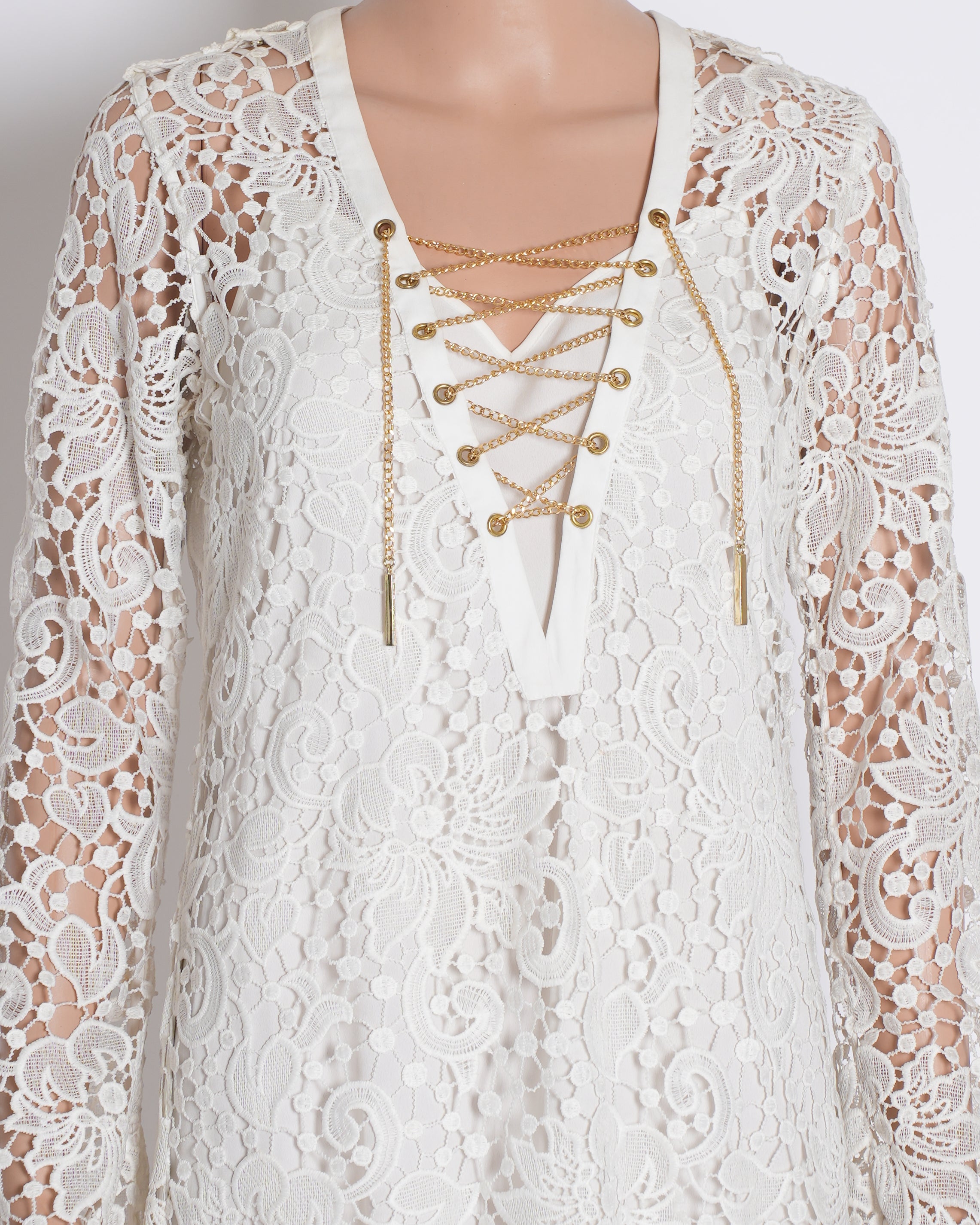 Michael Kors Lace Dress In White